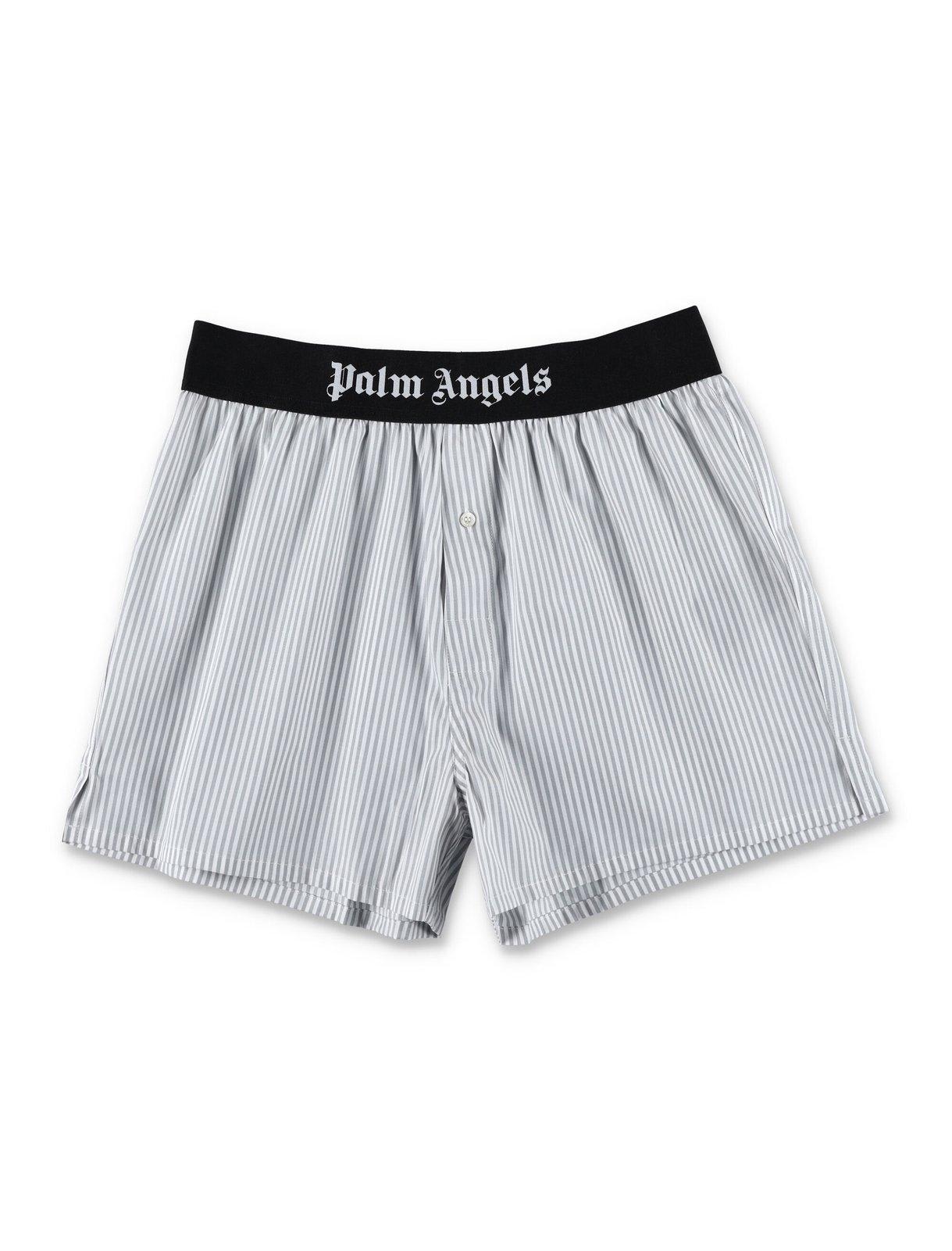 PALM ANGELS CLASSIC LOGO STRIPED BOXER