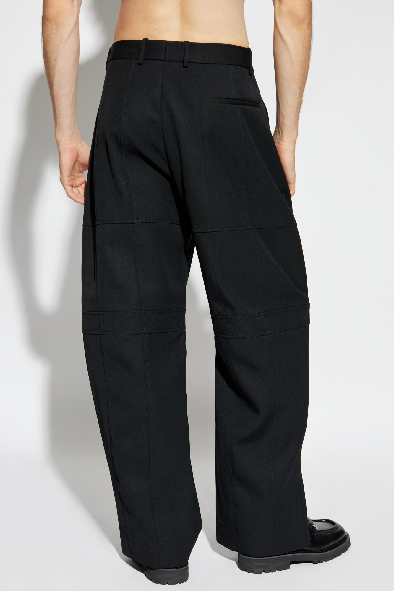 Shop Jil Sander Wool Pants In Black