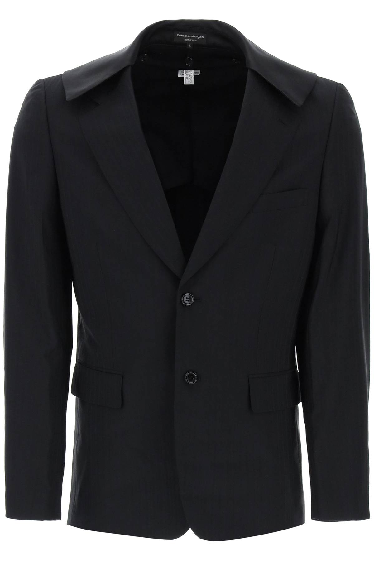 Satin Collar Blazer With Eight