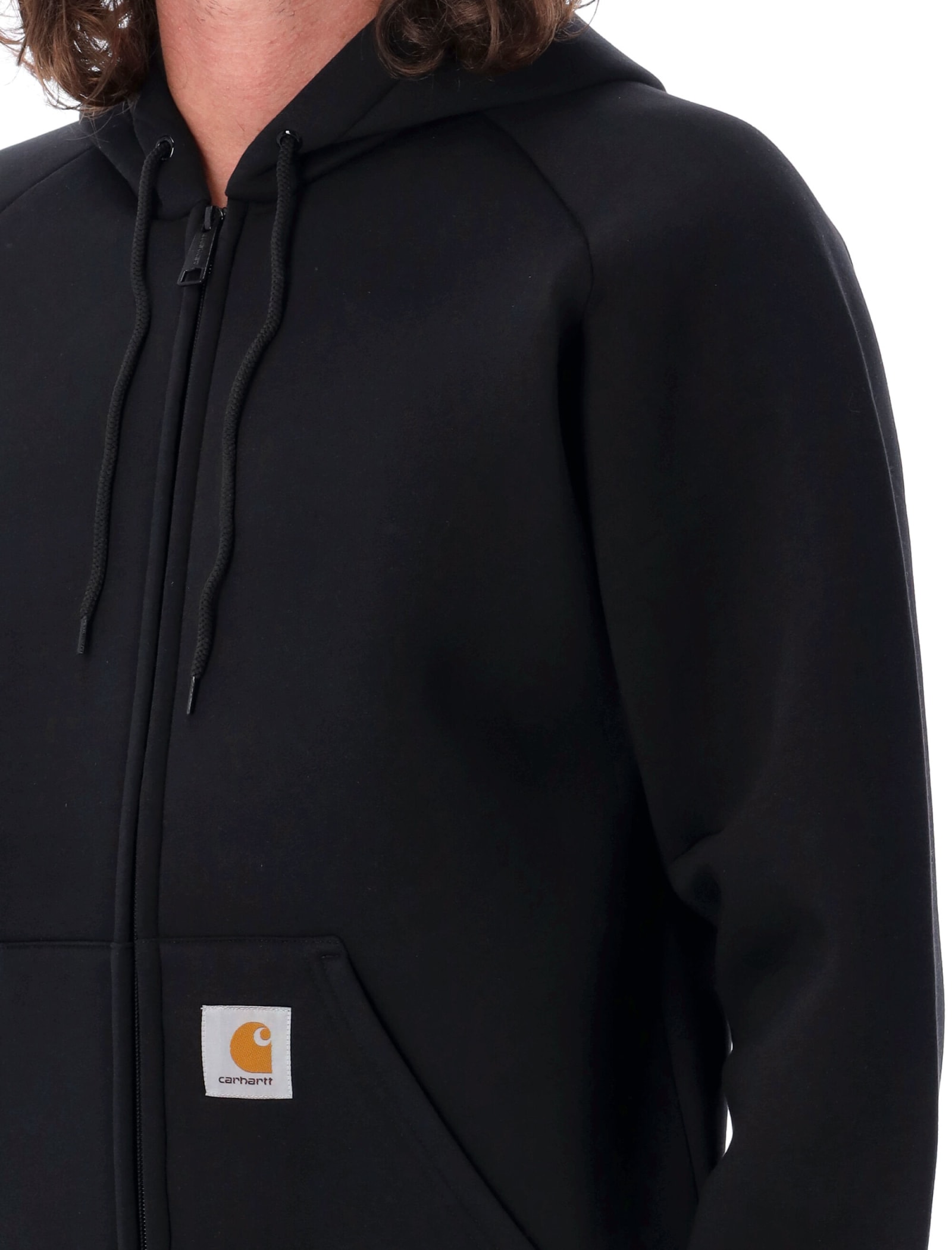 Shop Carhartt Car-lux Hooded Jacket In Black
