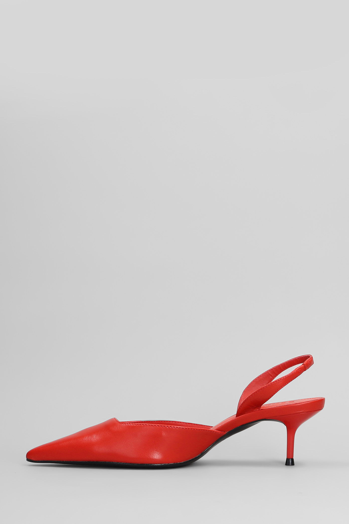 Shop Schutz Paola Mid Pumps In Red Leather