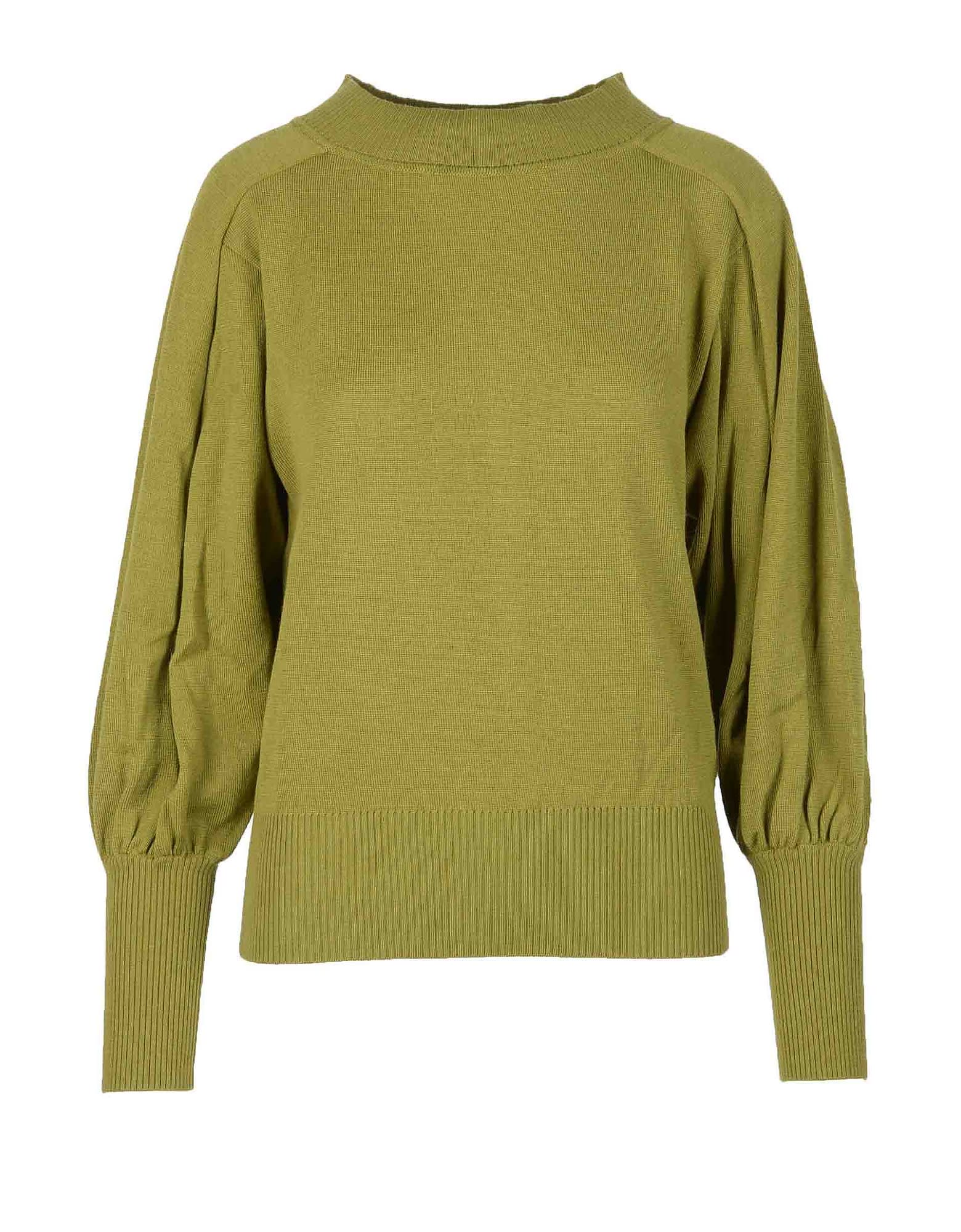 Alberta Ferretti Womens Military Green Sweater