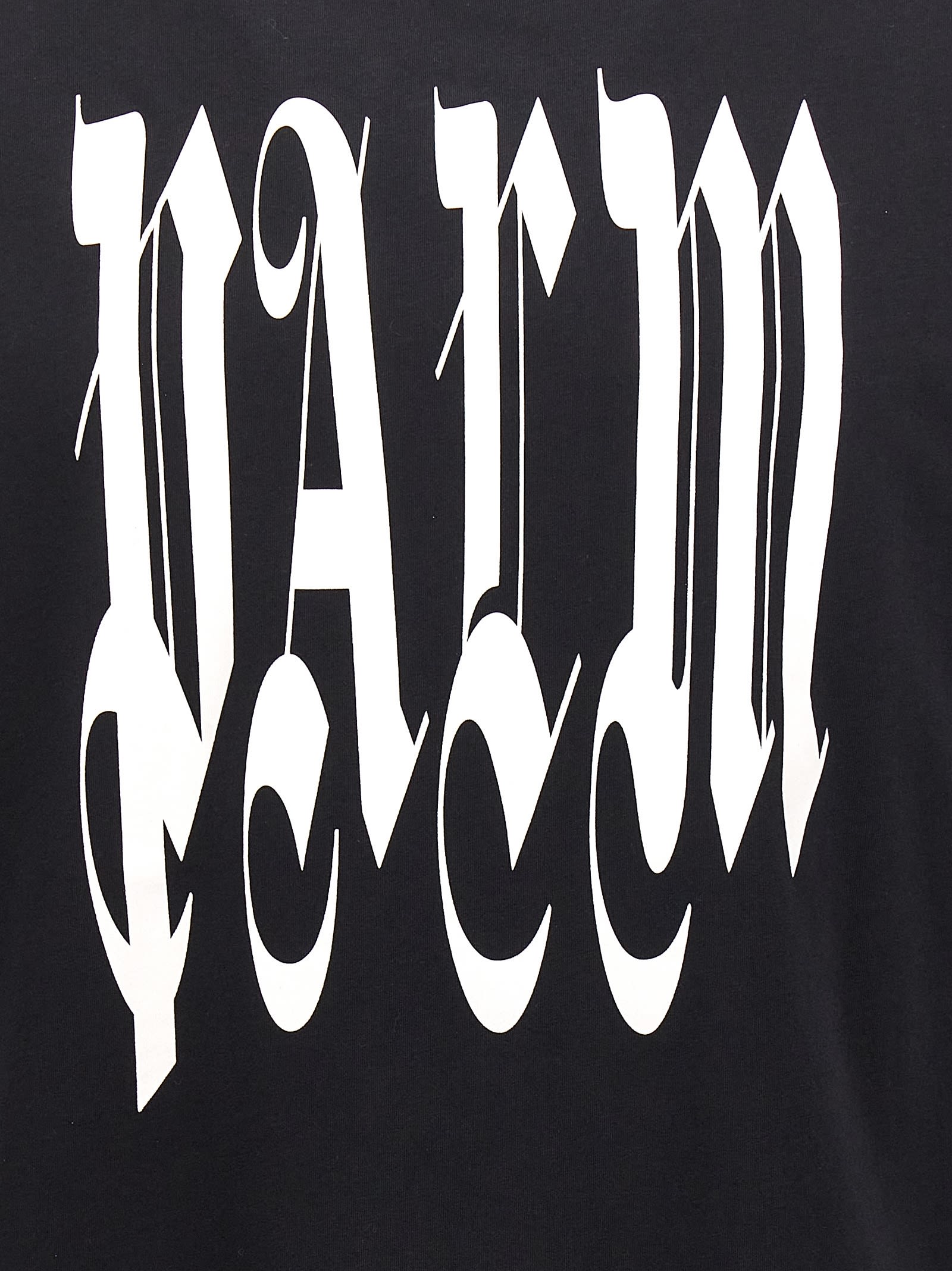 Shop Palm Angels Gothic Palm T-shirt In White/black