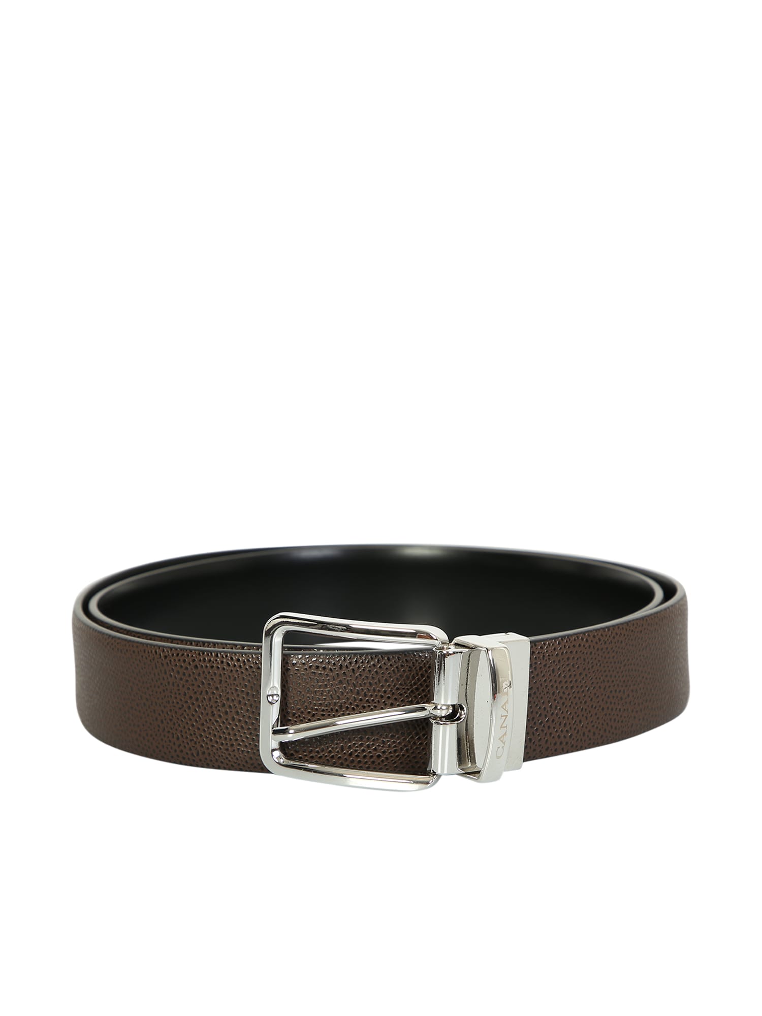 Shop Canali Buckle Fastening Belt In Black