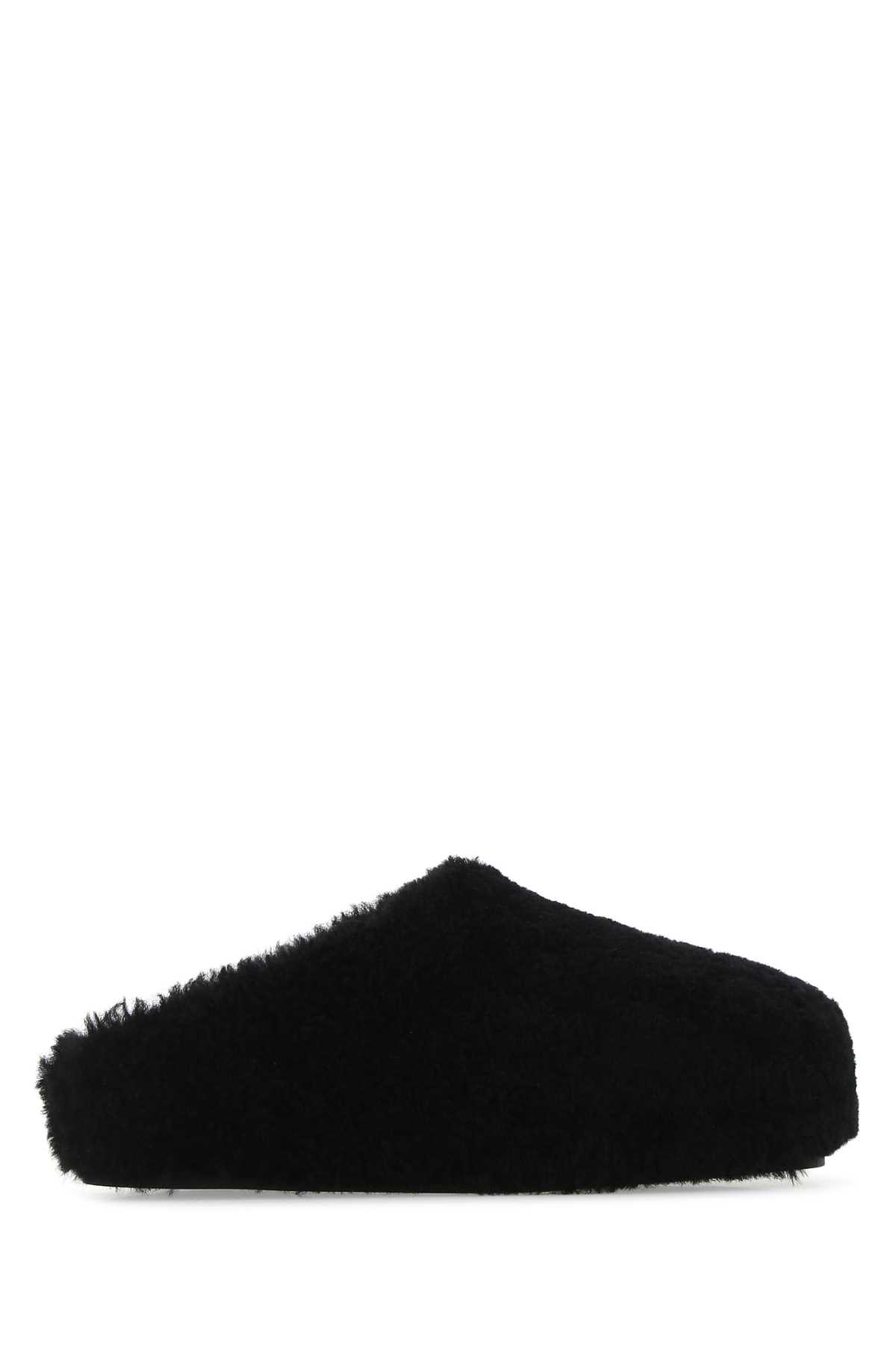 Black Shearling Giuly Slippers