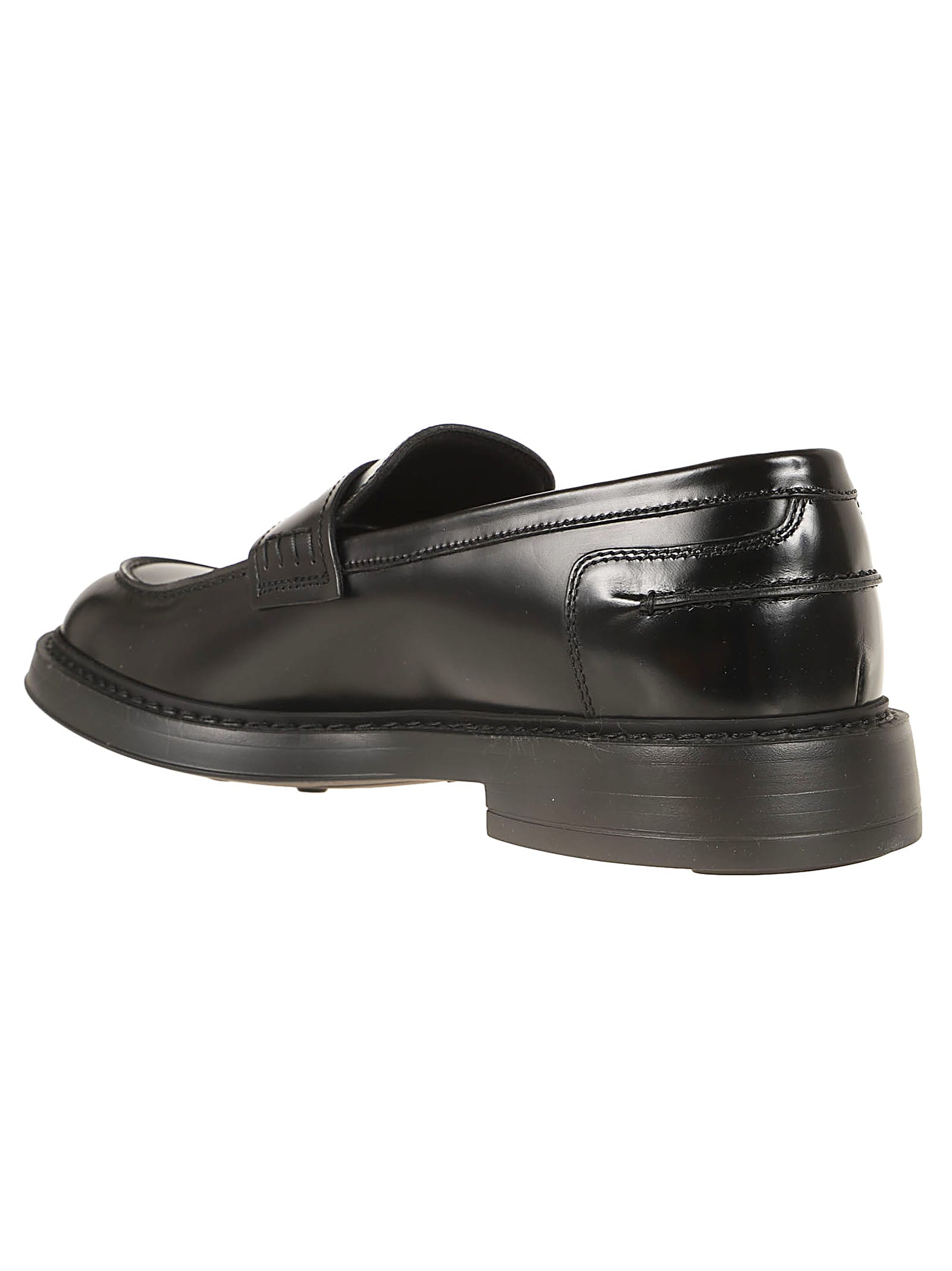 Shop Doucal's Mocassino Penny Adler In Nero