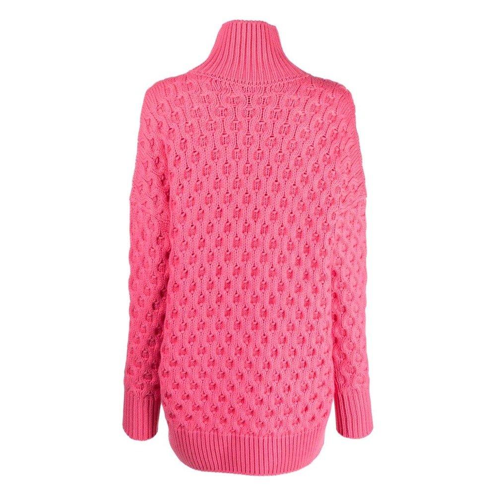 Shop Sa Su Phi Roll-neck Knitted Sweater In Pink