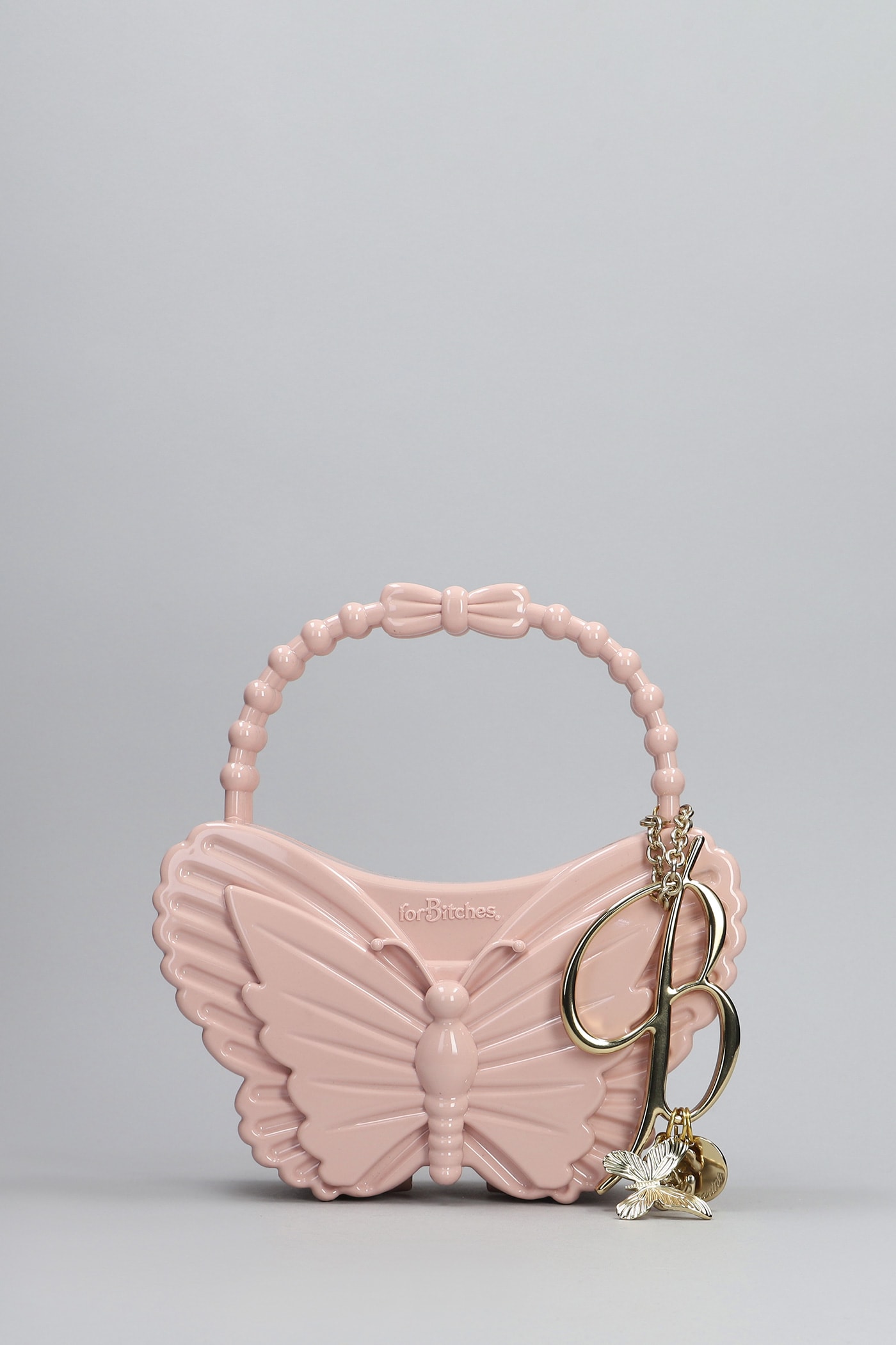 Shop Blumarine Hand Bag In Rose-pink Pvc In Powder