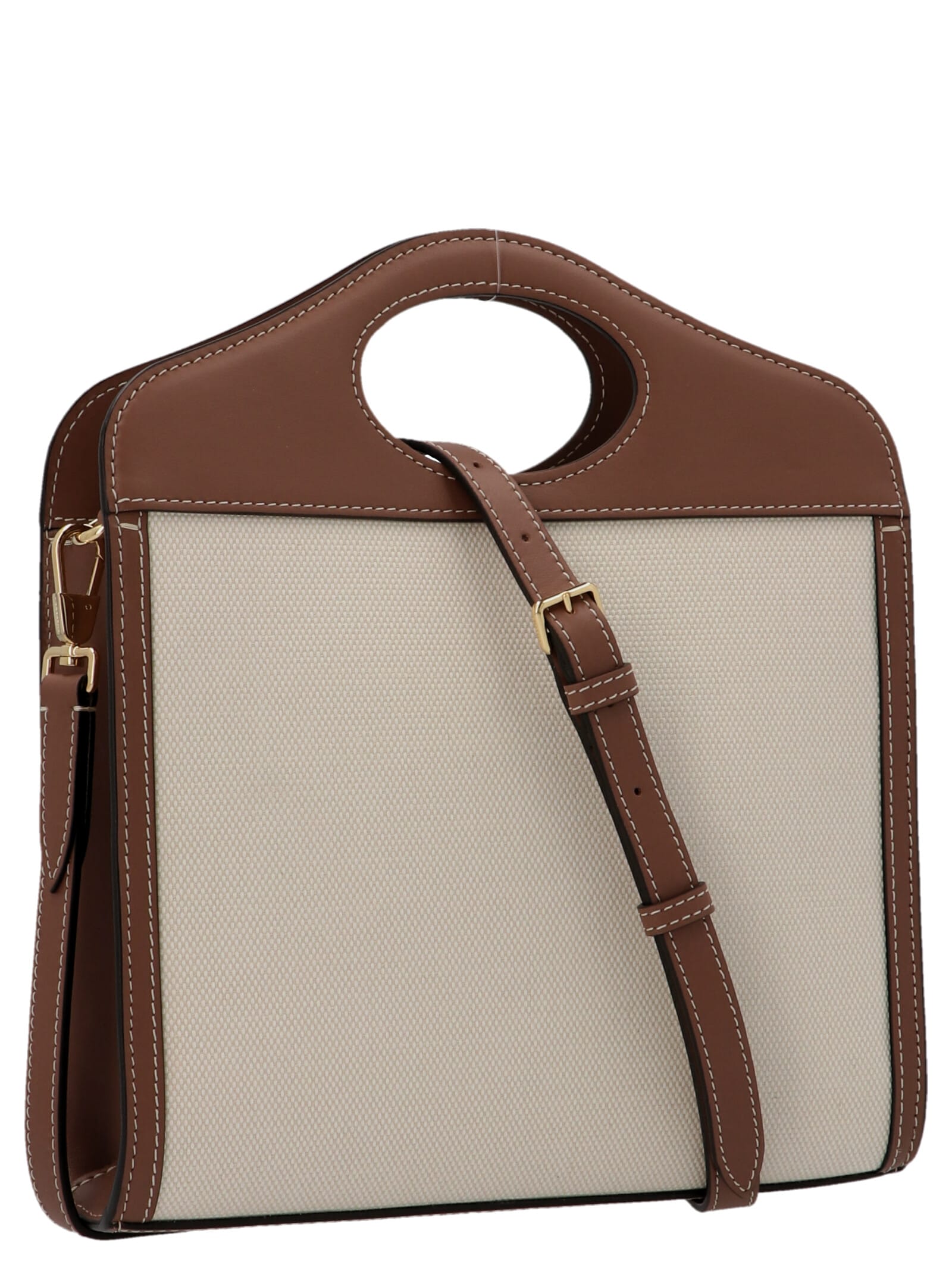 Shop Burberry Pocket Crossbody Bag In Brown