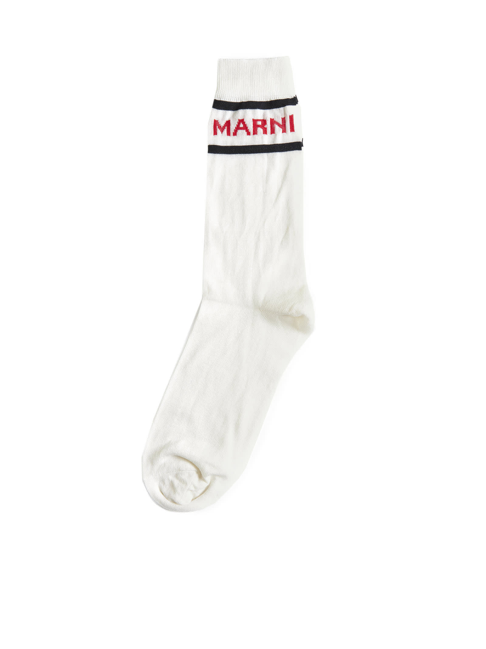 Shop Marni Socks In Lily White