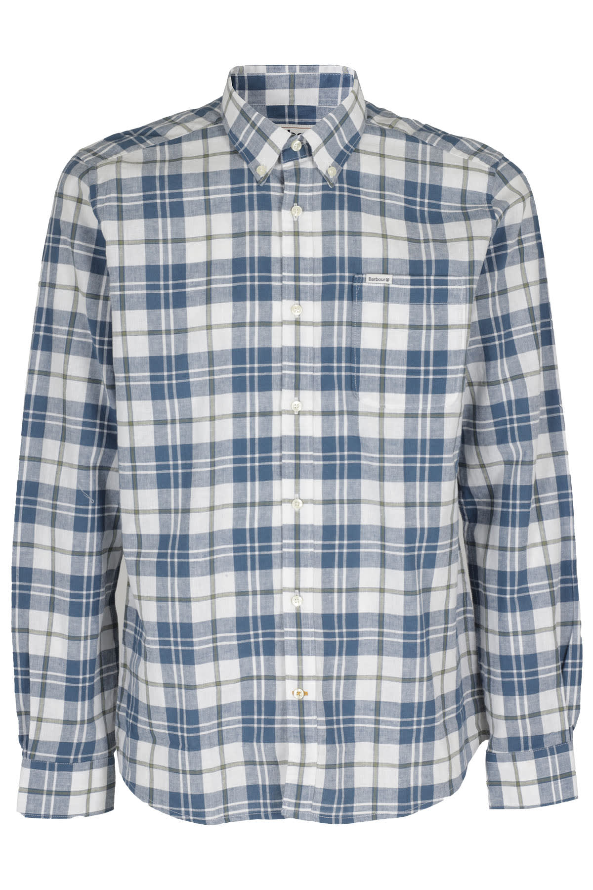Barbour Thorpe Tailored Checked Shirt In Mid Blue
