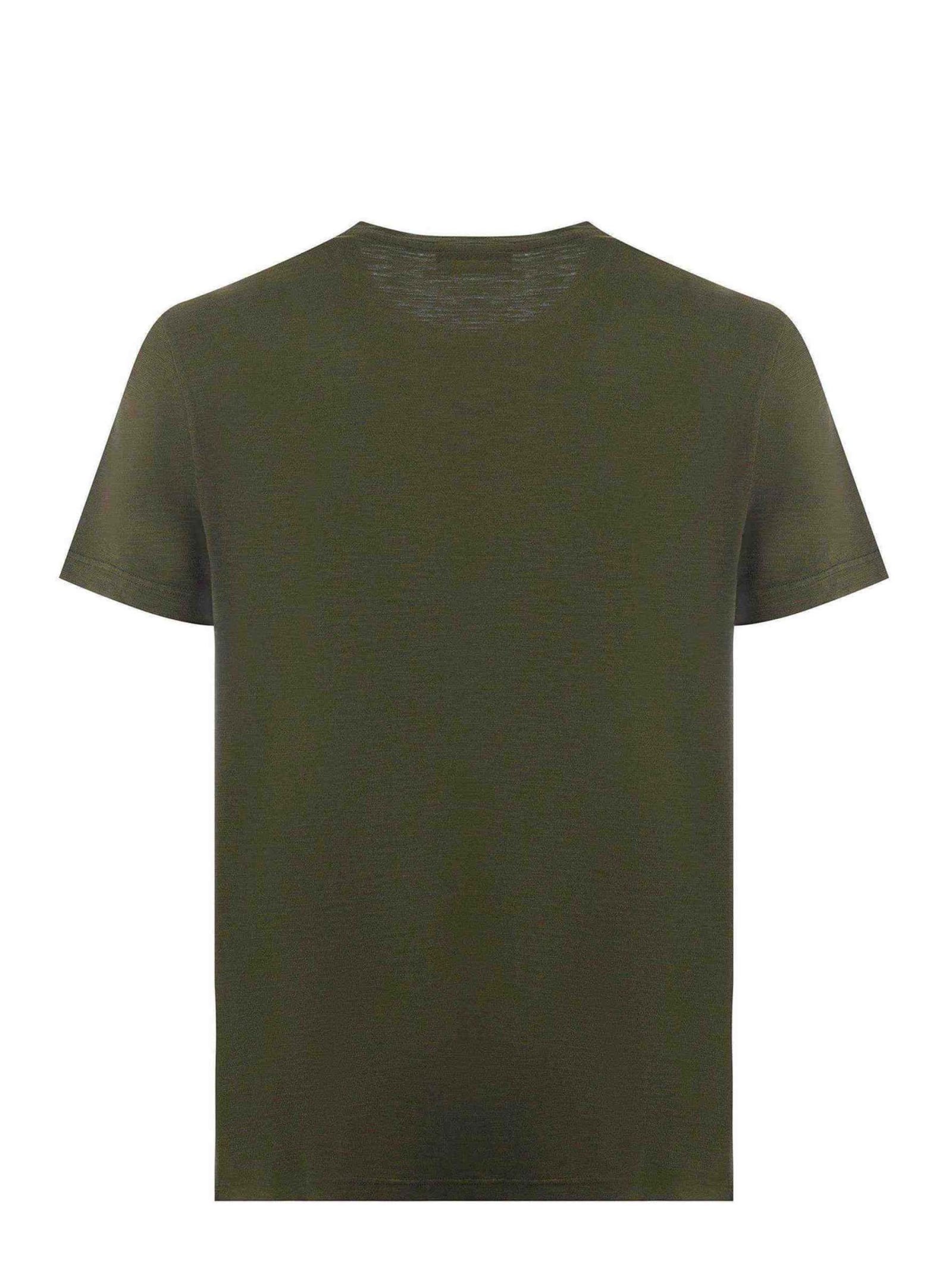 Shop Dondup T-shirt In Verde Militare