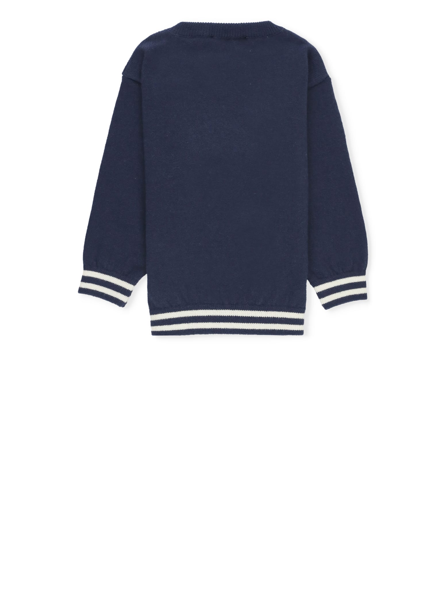 Shop Moschino Teddy Bear Sweater In Blue