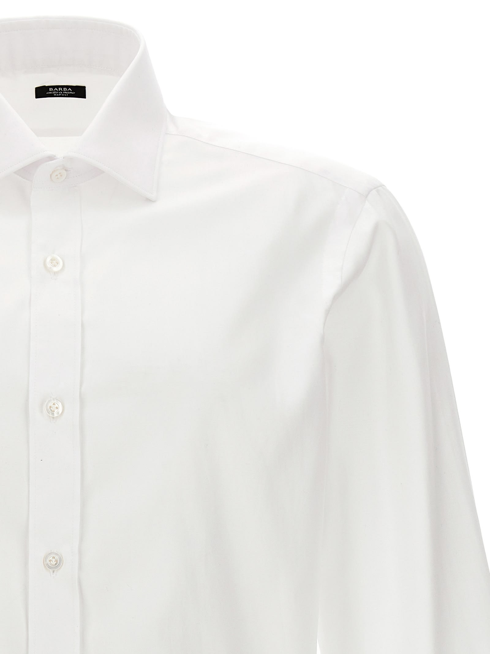 BARBA NAPOLI TEXTURED COTTON SHIRT 