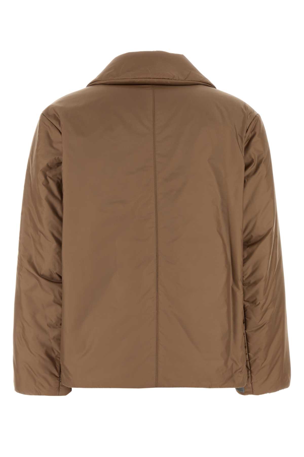 Max Mara The Cube Biscuit Polyester Camelia Padded Jacket In Brown