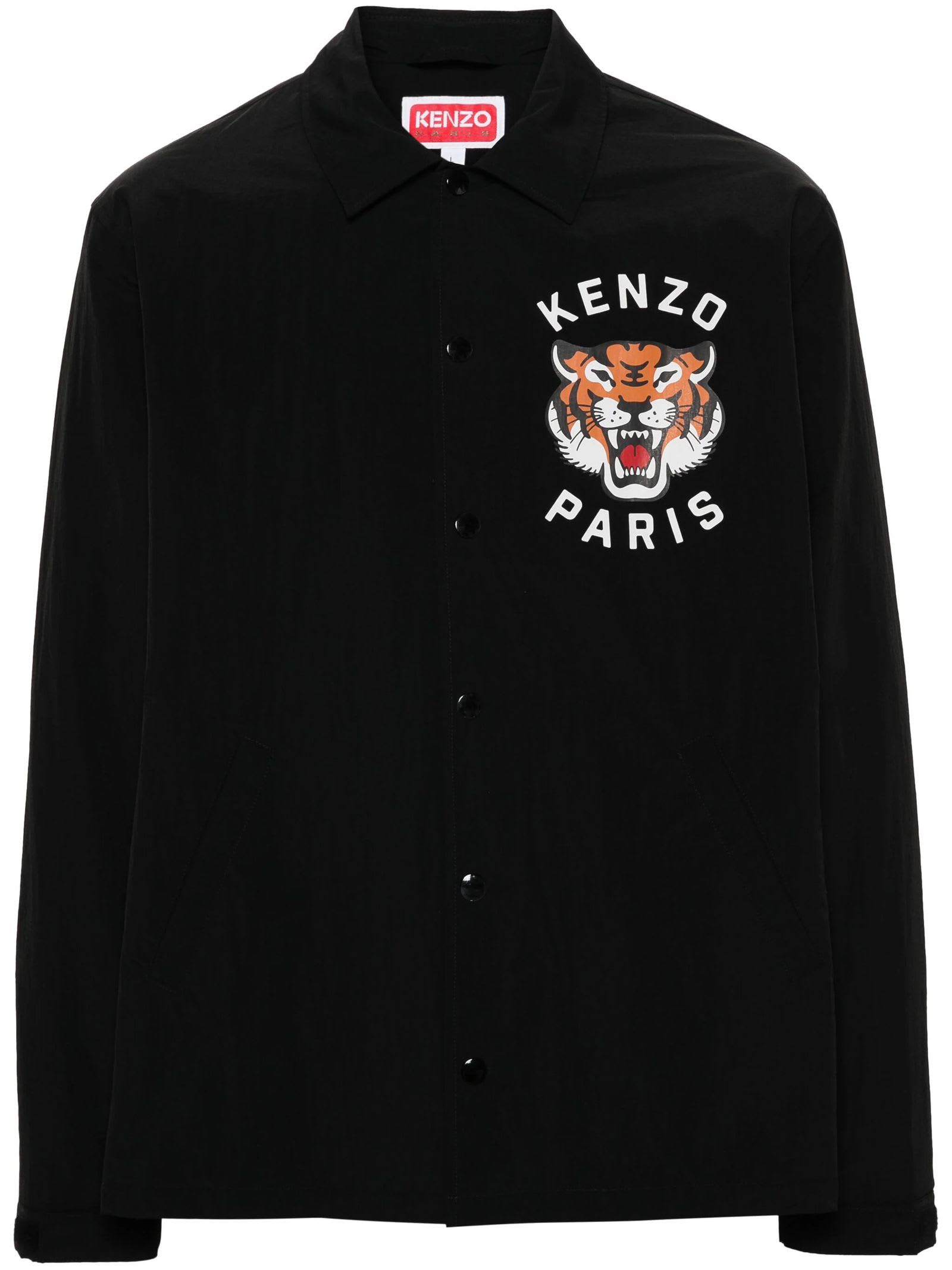 Shop Kenzo Coats Black