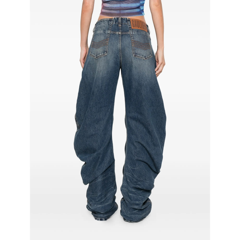 Jean Paul Gaultier Low-rise Jeans In Blue