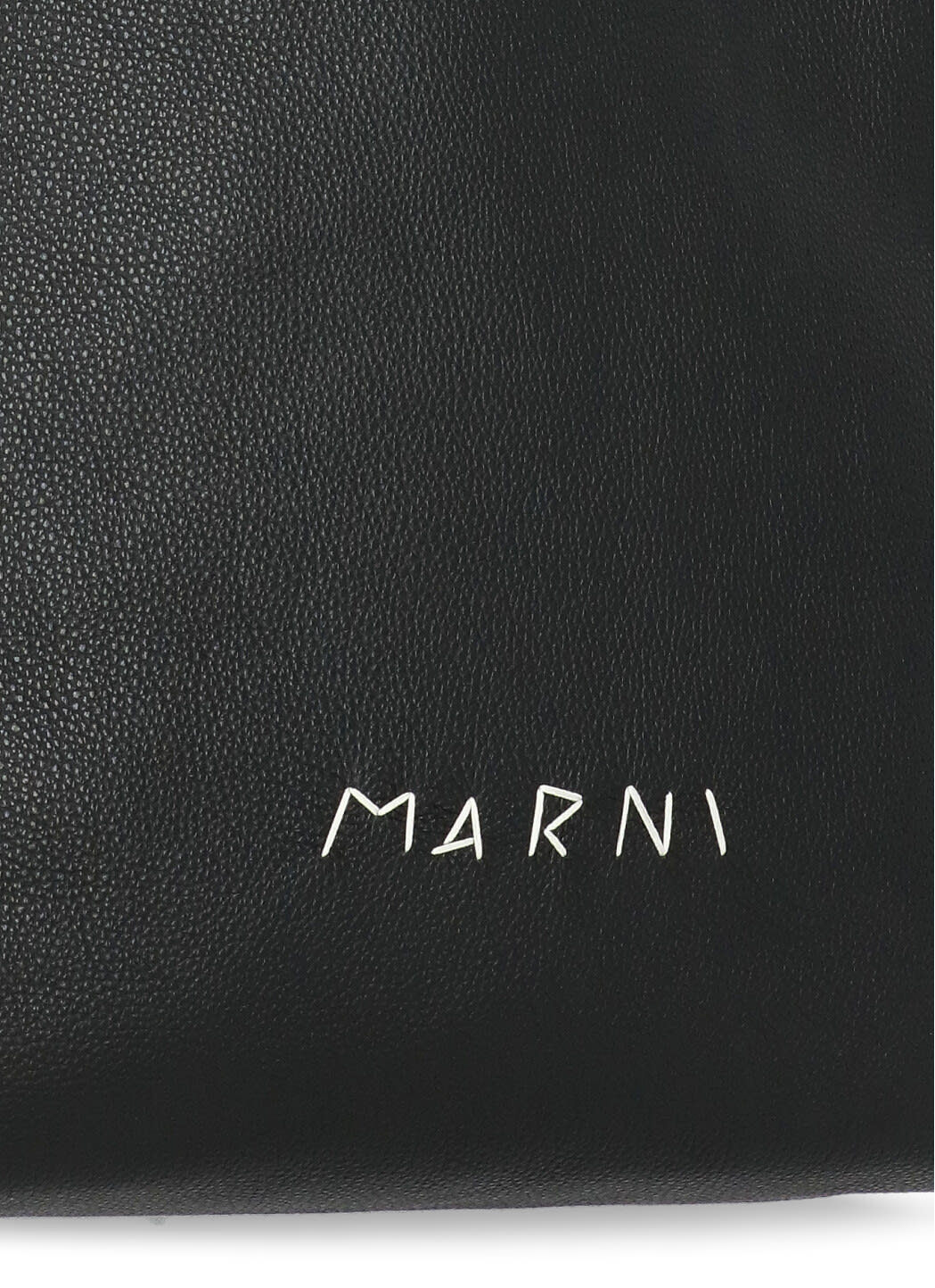 Marni Large Museo Calf Leather Tote Bag In Black