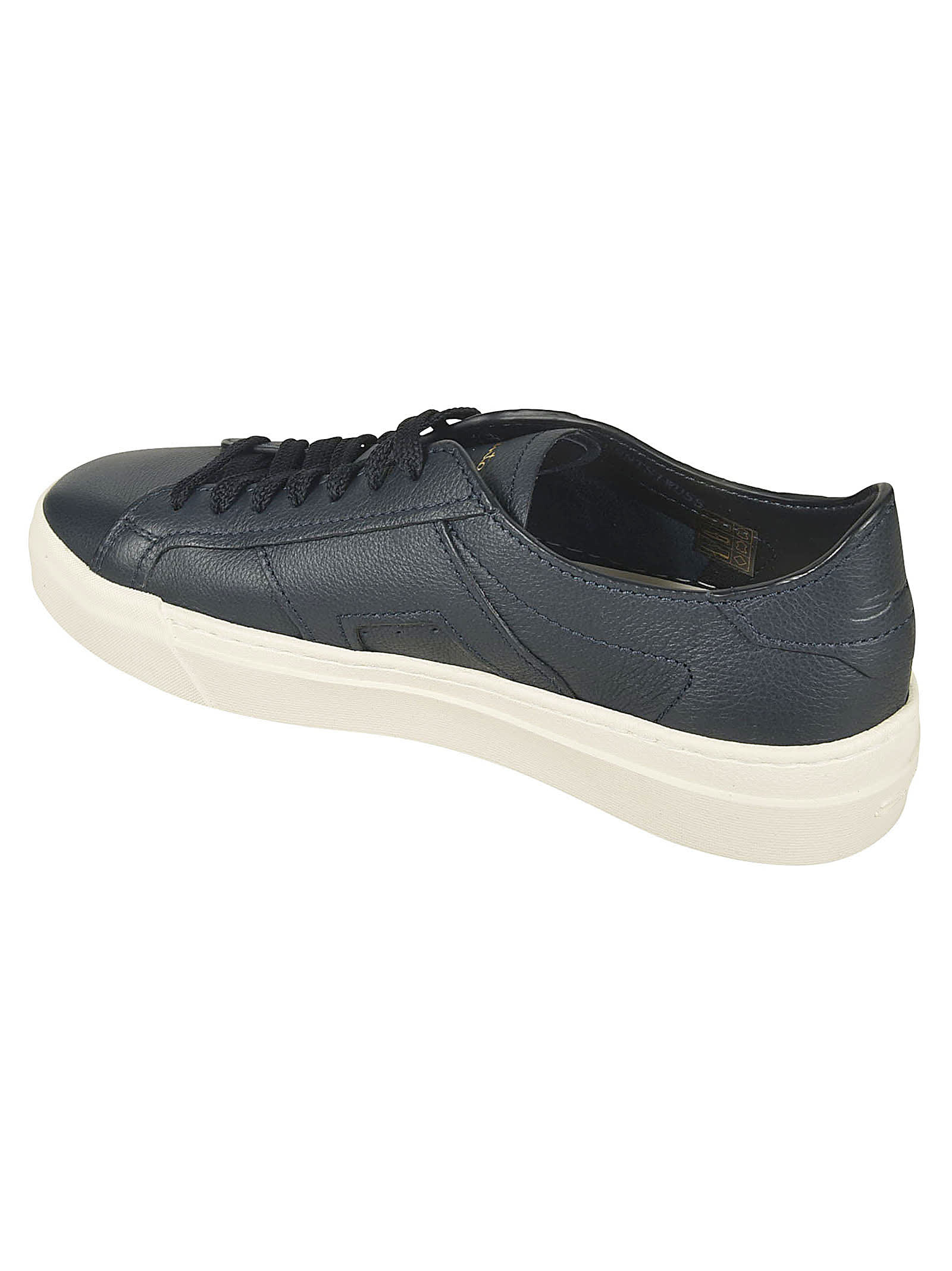 Shop Santoni Logo Sided Sneakers In Blue Navy