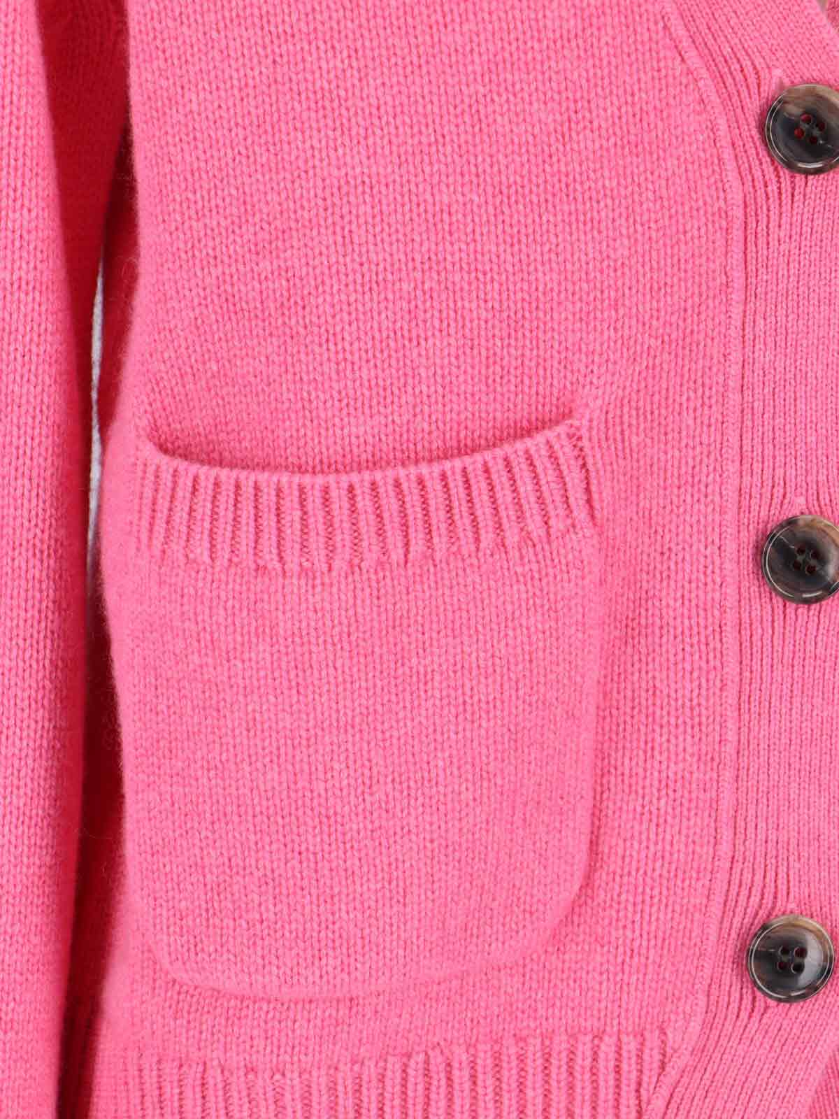 Lisa Yang Oversized Crewneck Knitwear Long Sleeves In Pink
