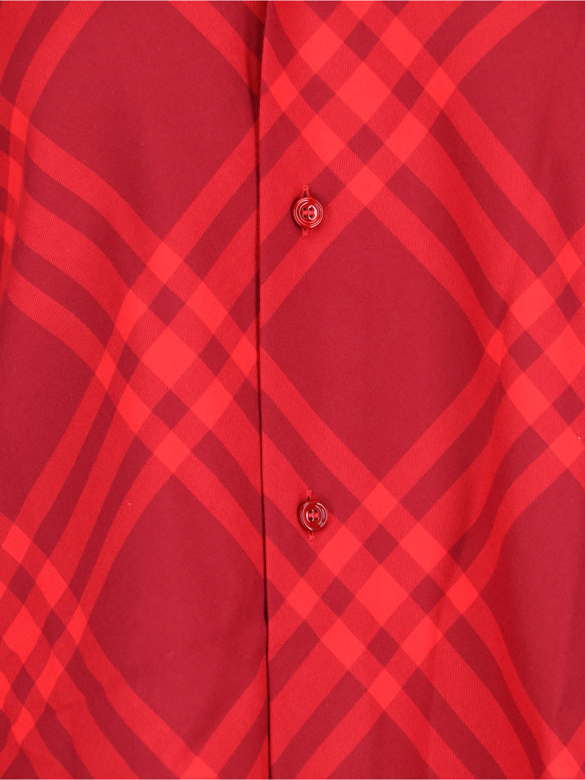 Burberry Plaid Long Sleeves Top In Red