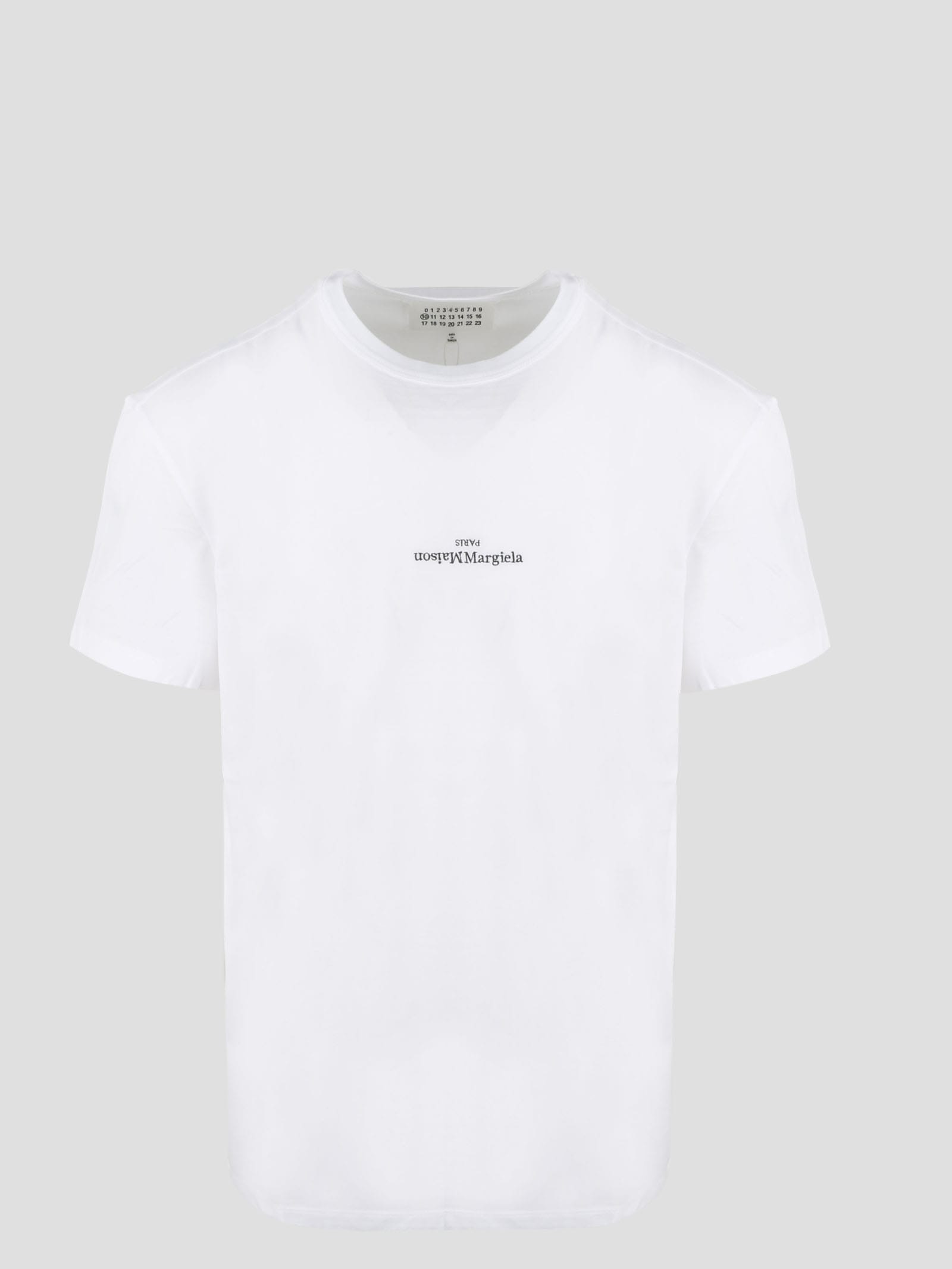 Shop Maison Margiela Distorted Logo T-shirt In White