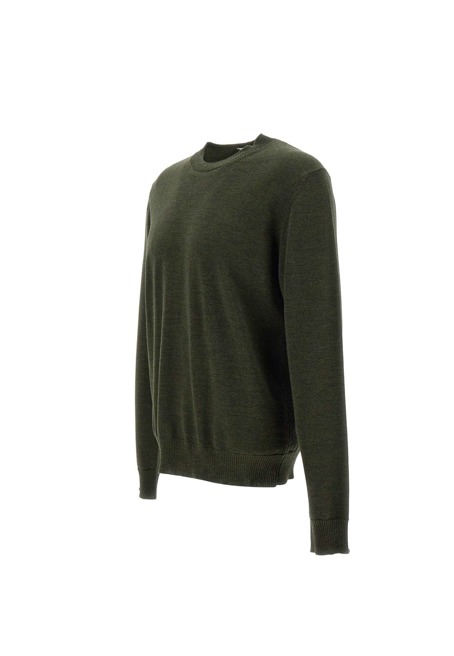 Shop Ballantyne Wool Sweater In Green