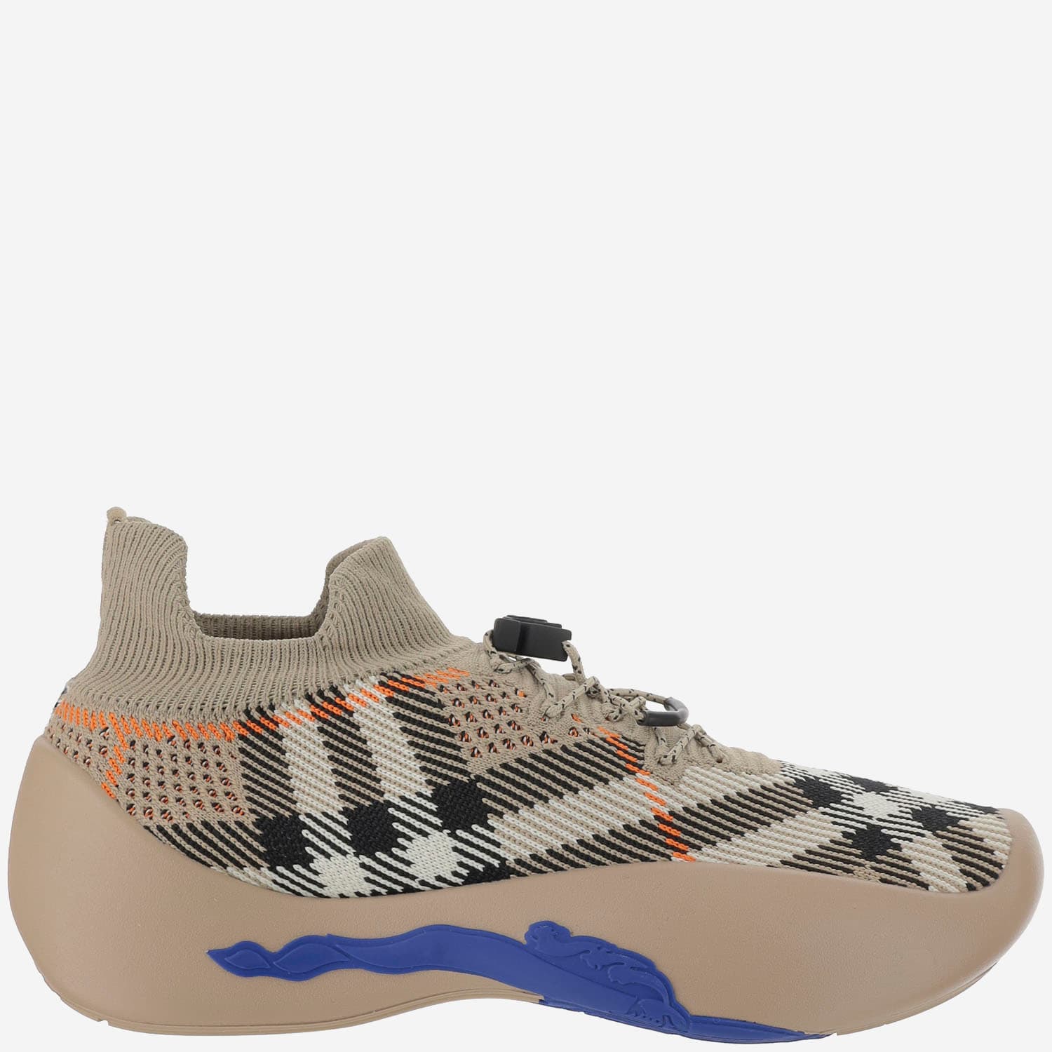 Shop Burberry Neptune Sneaker With Check Pattern In Sand Ip Check