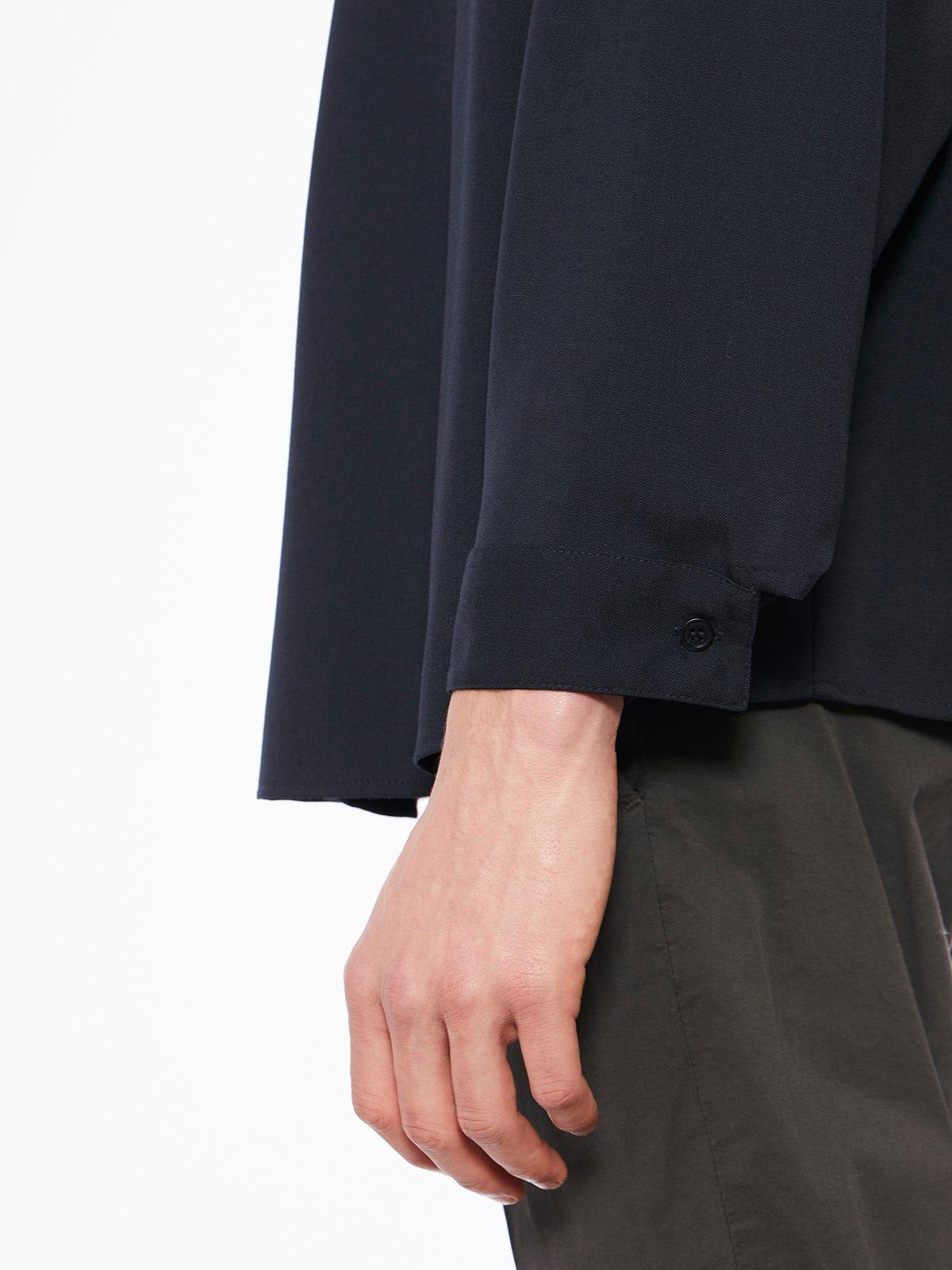Shop Marni Long-sleeved Button-down Shirt In Black
