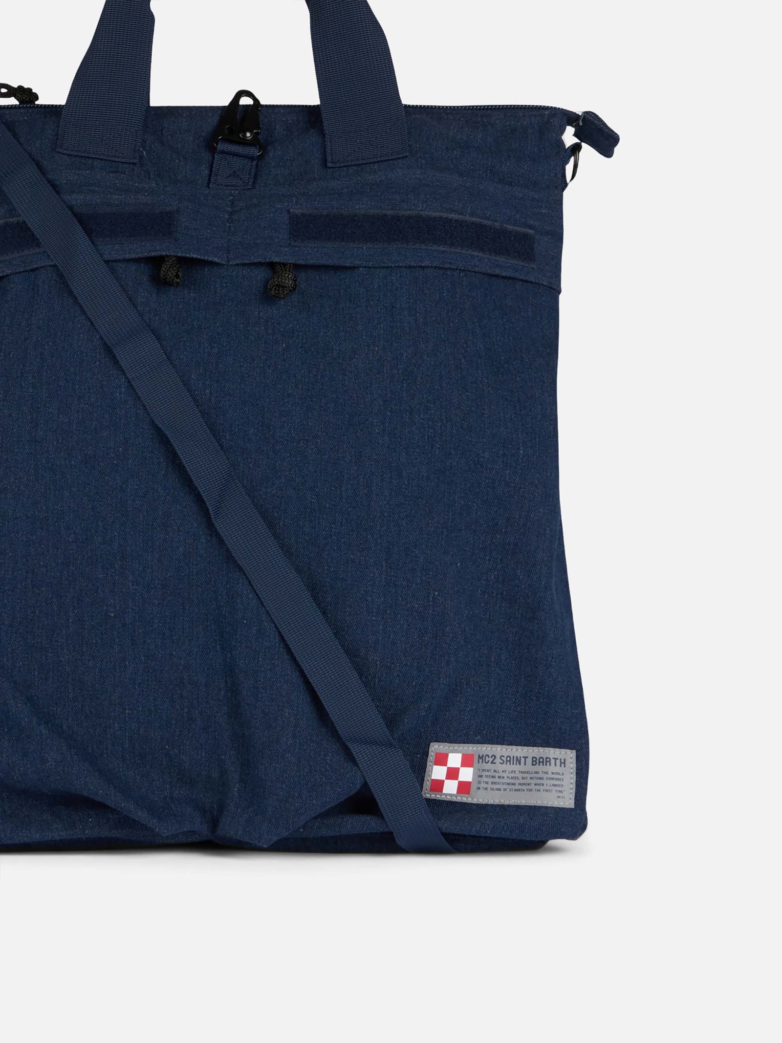 MC2 SAINT BARTH DENIM CANVAS BACKPACK HELMUT