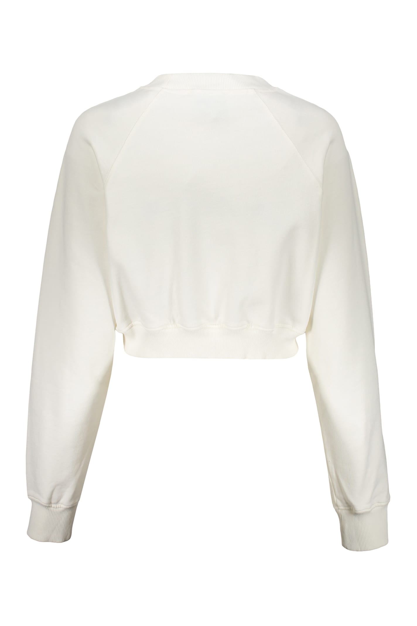 Shop Casablanca Printed Cotton Sweatshirt In White