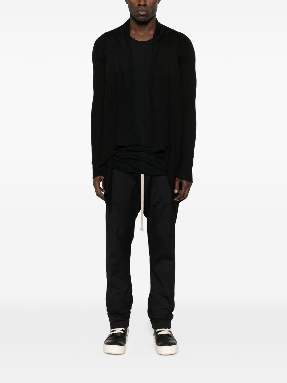 Rick Owens Wool Knitted Cardigan In Black