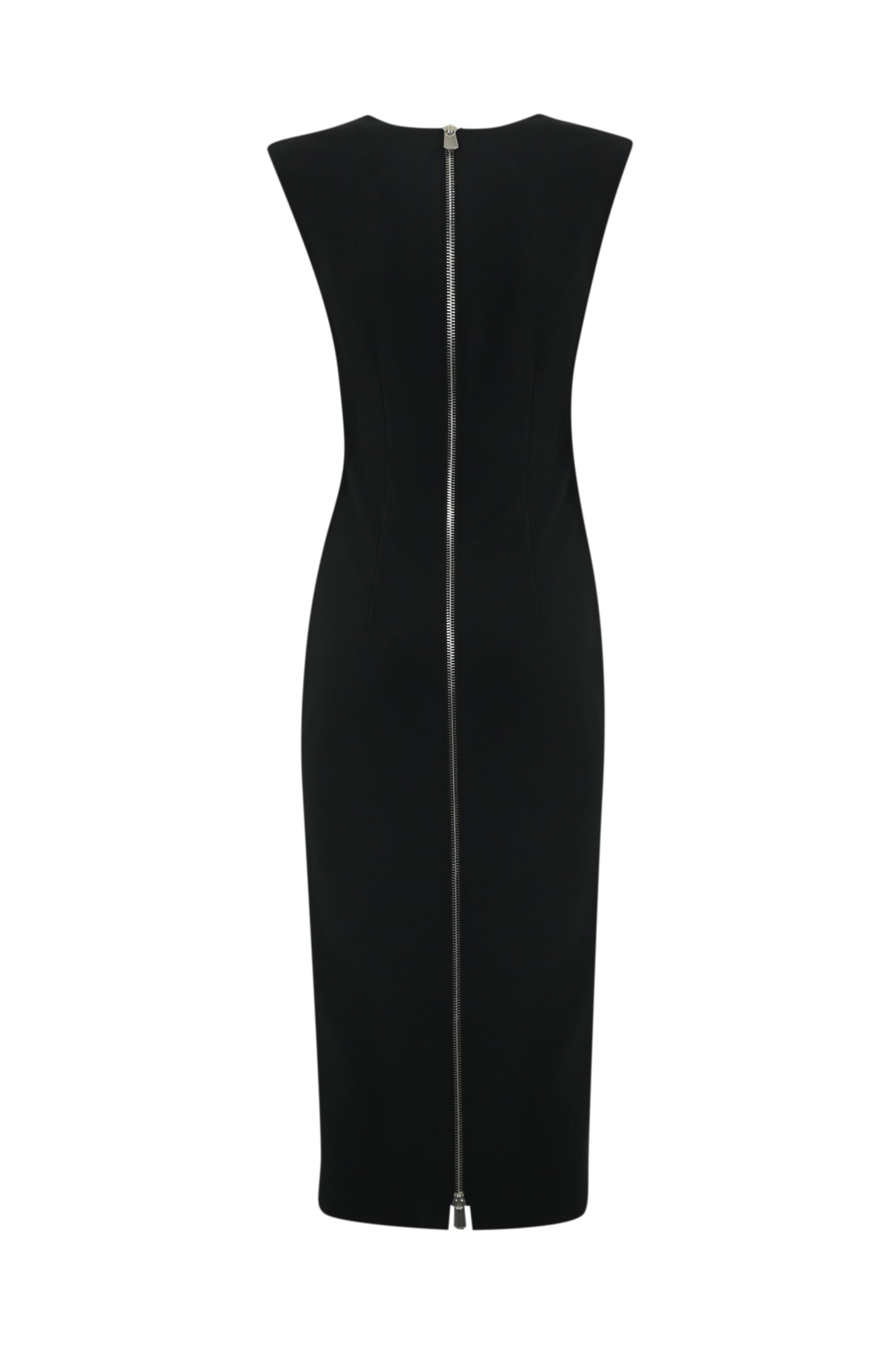 Shop Pinko Valensole Dress In Crepe With Zip In Nero