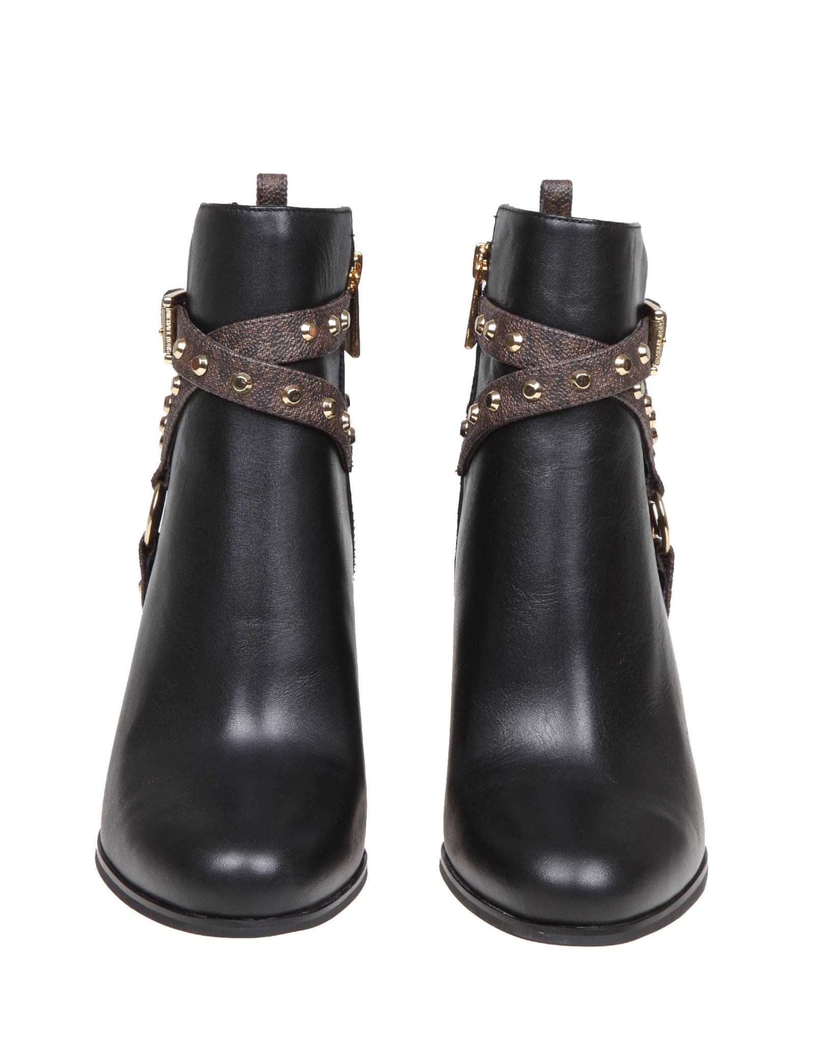 michael kors black leather ankle boots