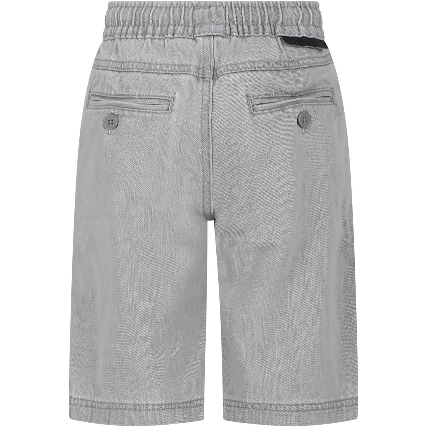 Shop Stella Mccartney Gray Casual Shorts For Boy In Grigio Medio Mel.