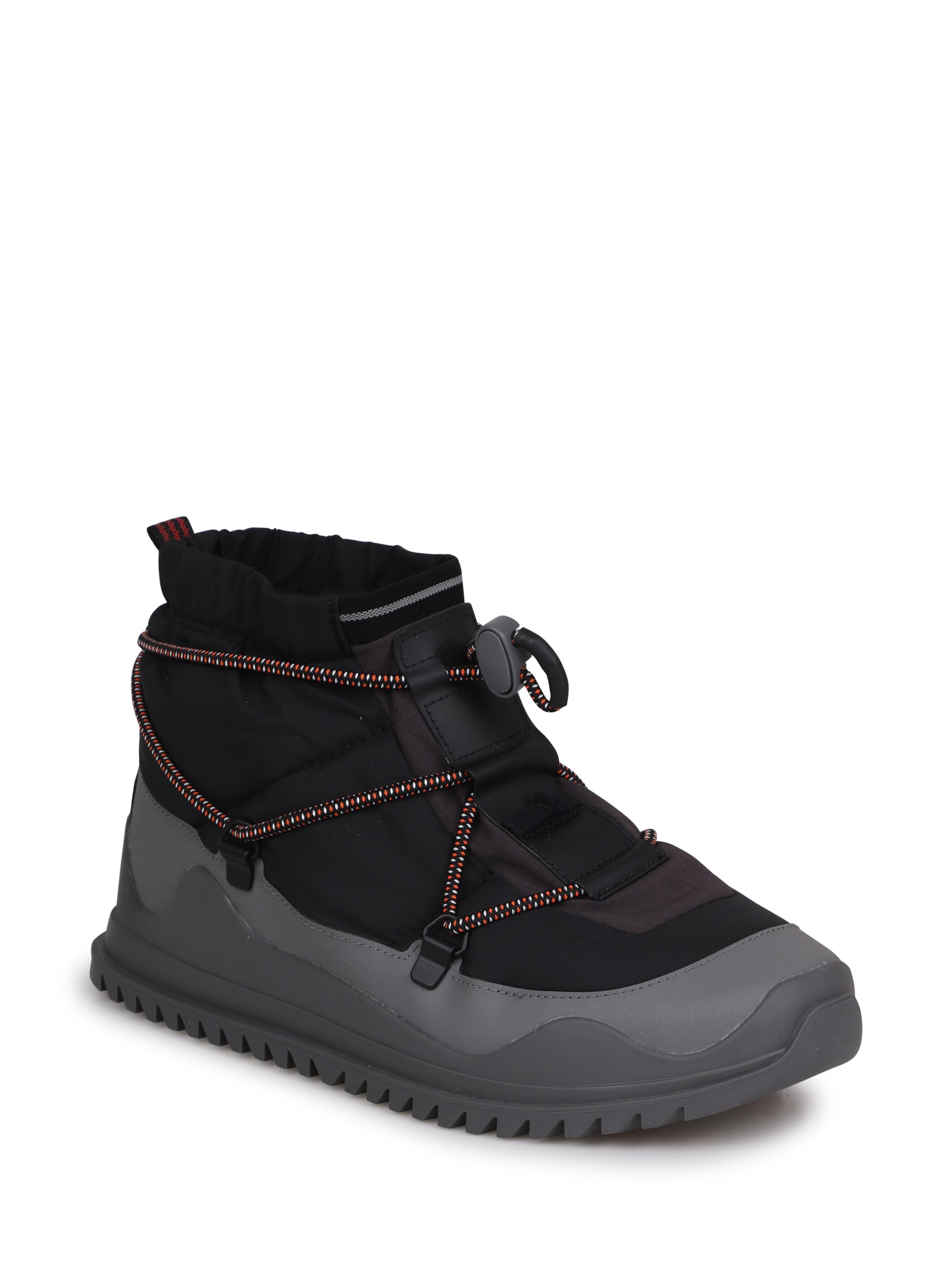 Shop Adidas By Stella Mccartney Logo-print Drawstring Boots In Black