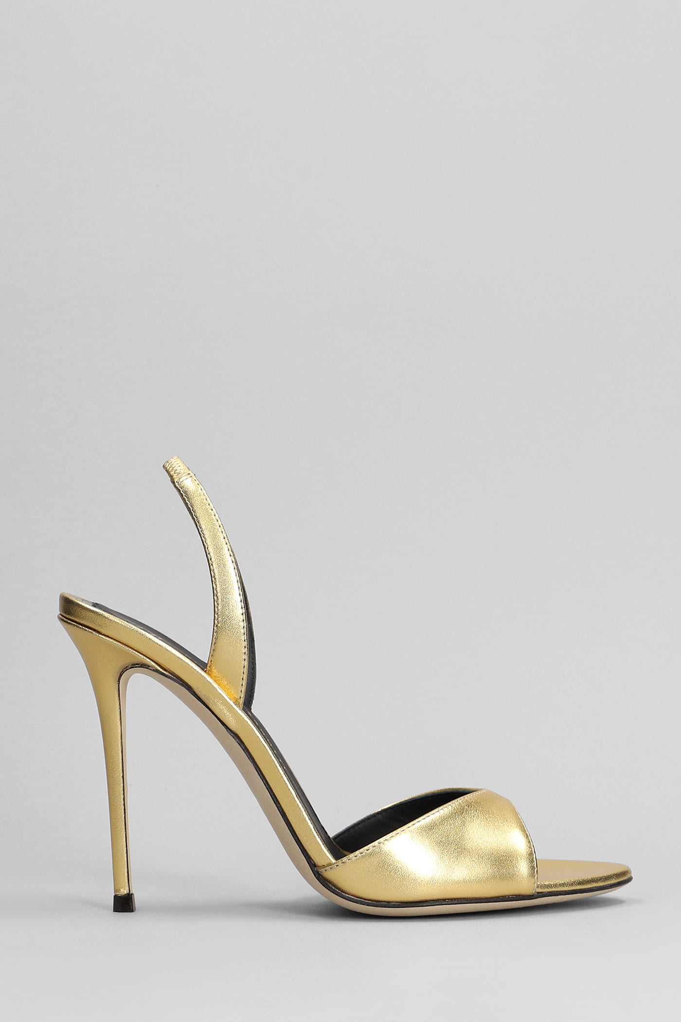 Shop Giuseppe Zanotti Sandals In Gold Leather