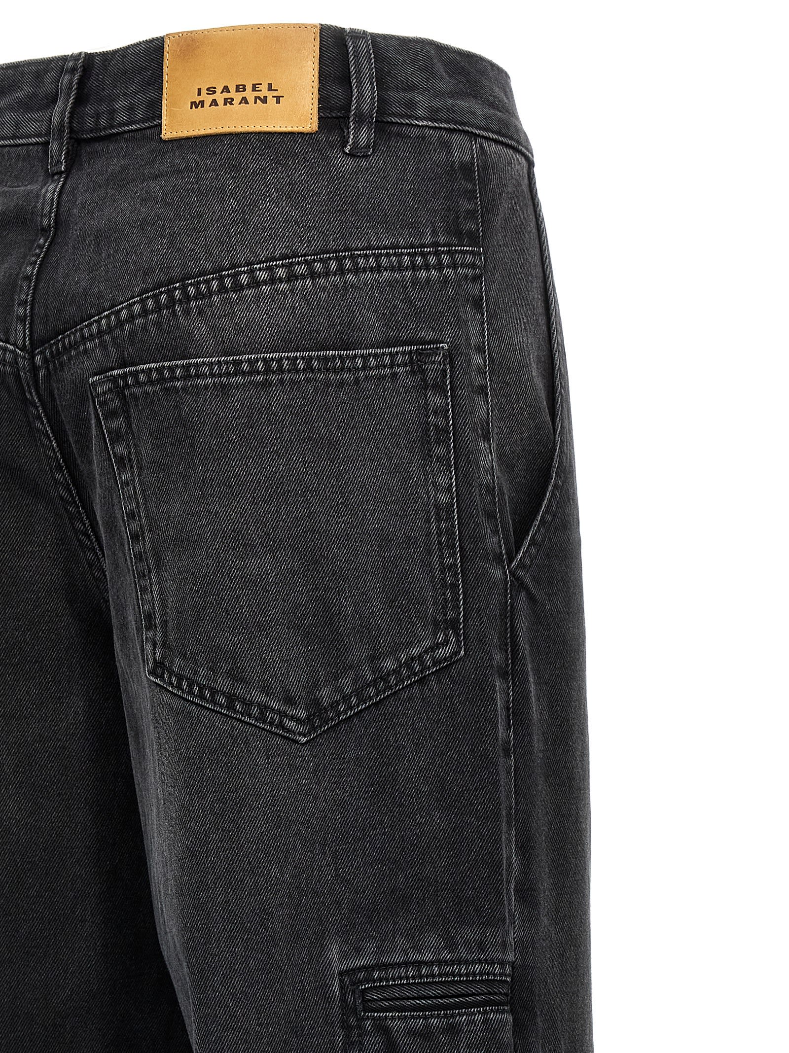 Shop Marant Etoile Solene Jeans In Faded Black