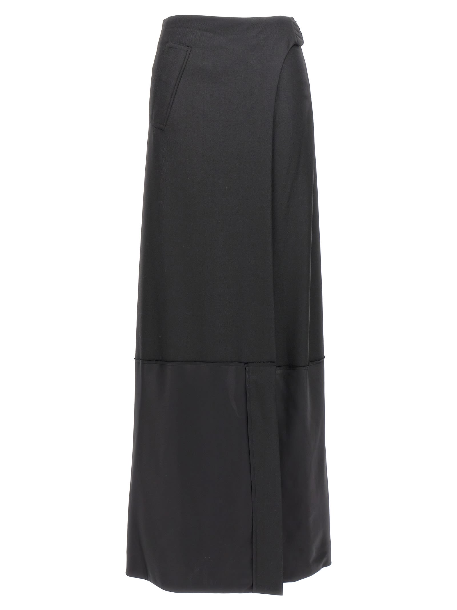 Shop Victoria Beckham Infinity Long Skirt In Black