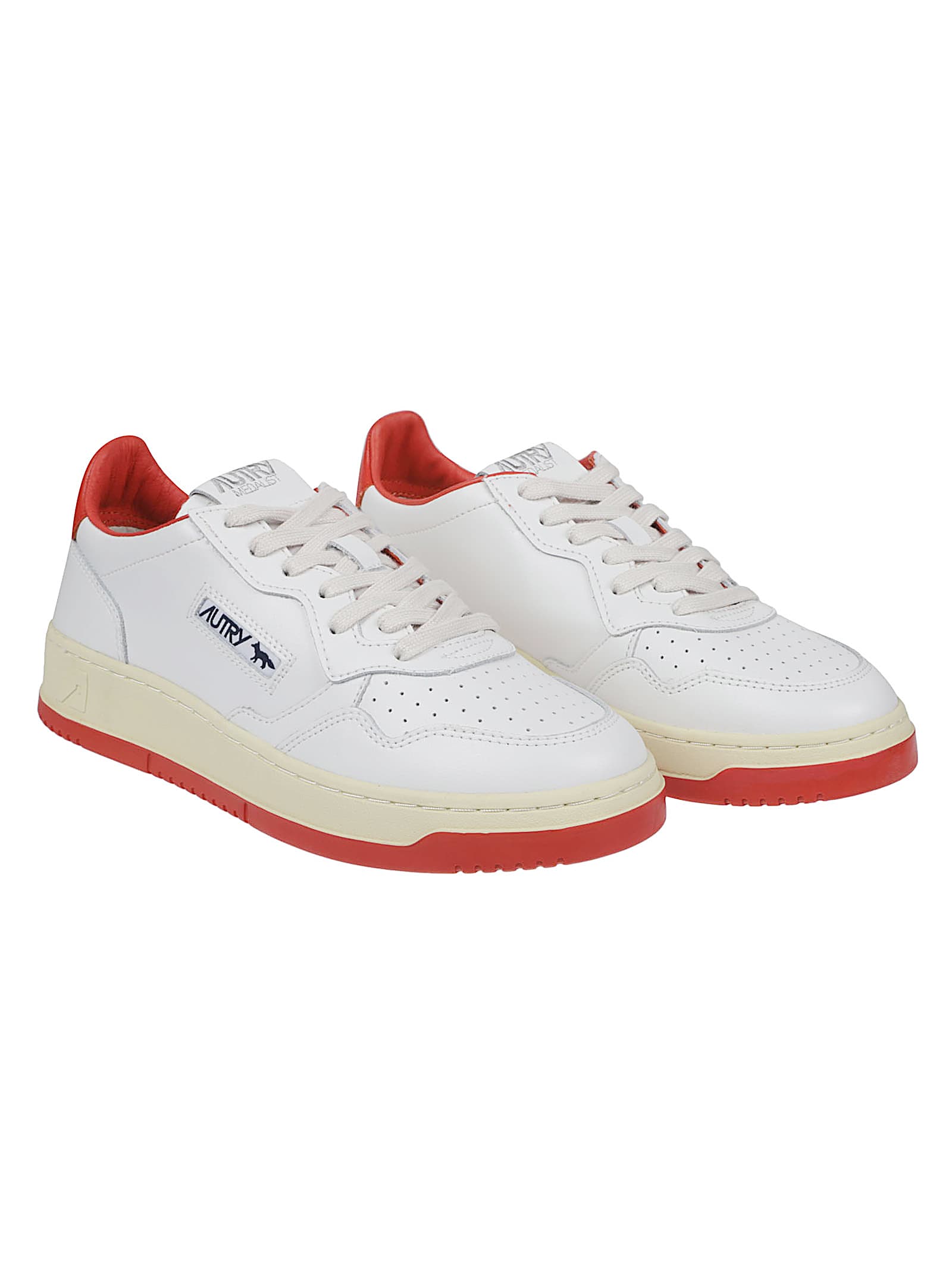 Autry X Maison Kitsune Medalist Low Top Sneakers In Animal Print