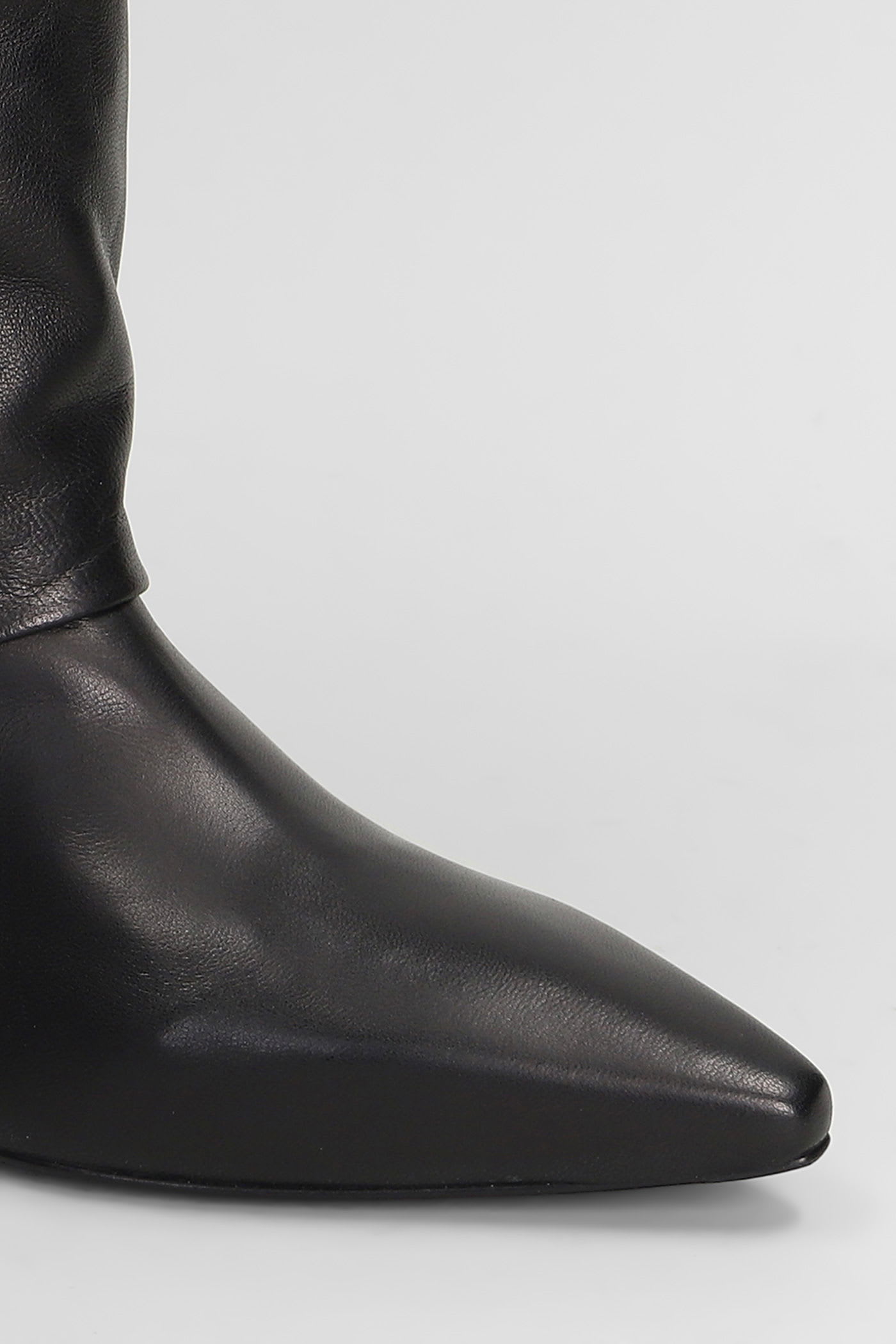 The Seller Low Heels Ankle Boots In Black Leather In Black