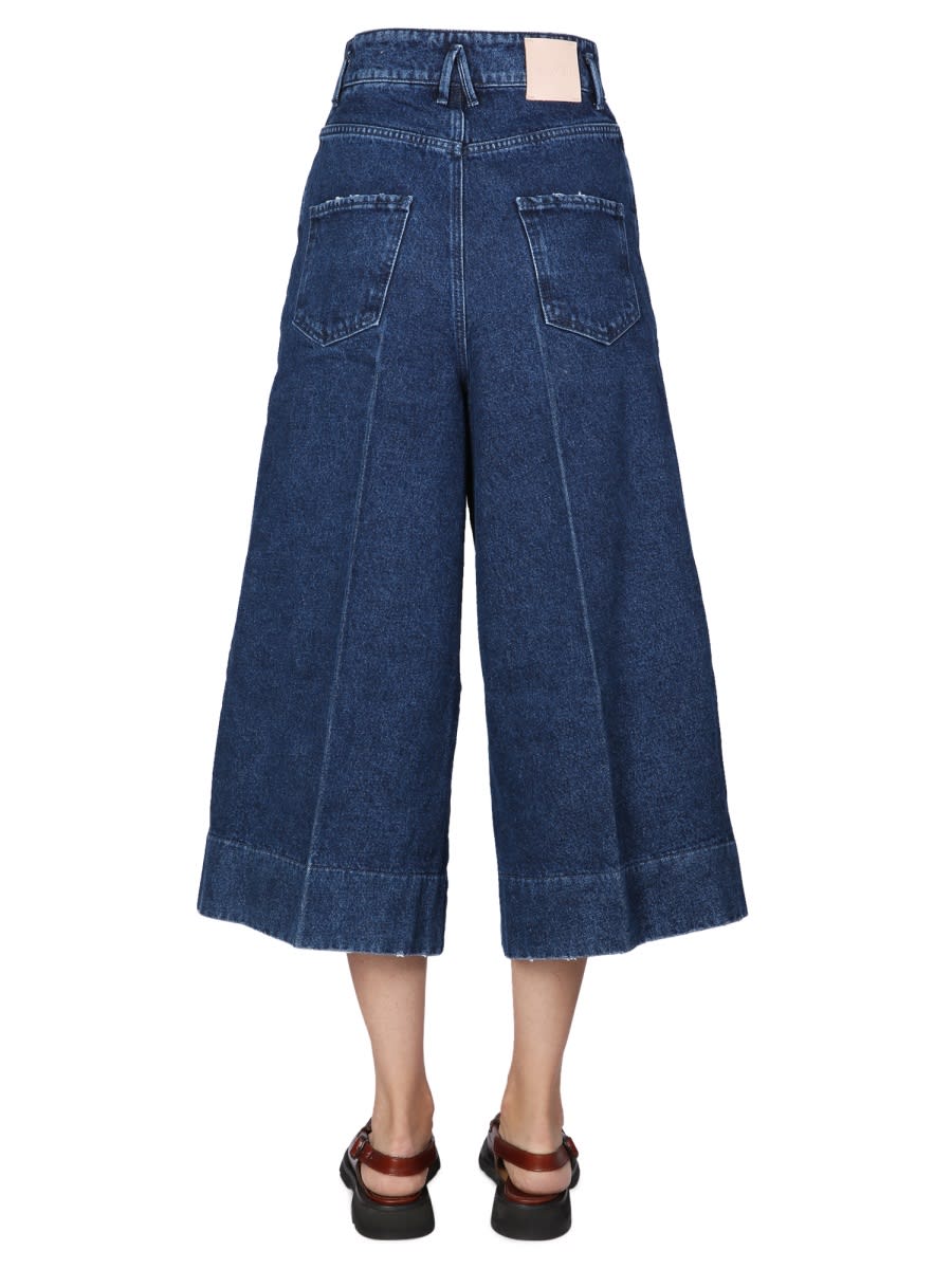 Shop Alysi Jeans Wide Leg In Denim