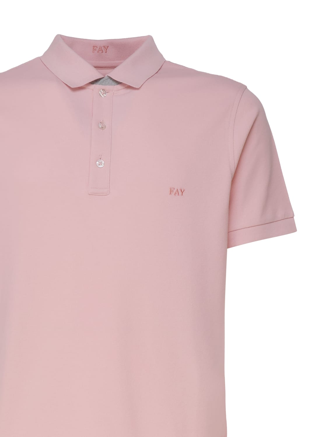 Shop Fay Stretch Polo Shirt In Pink