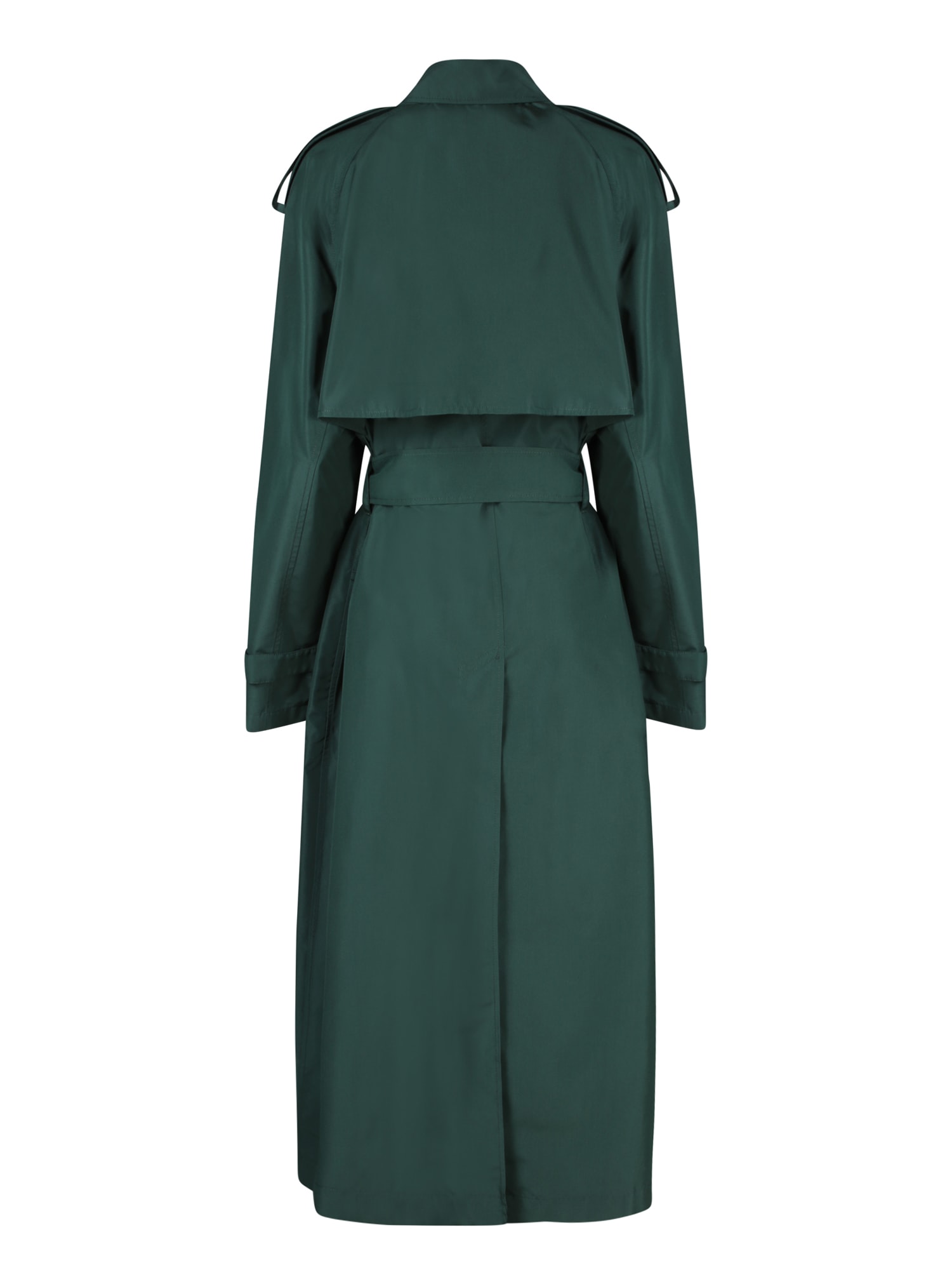 Shop Burberry Oversize Green Trench