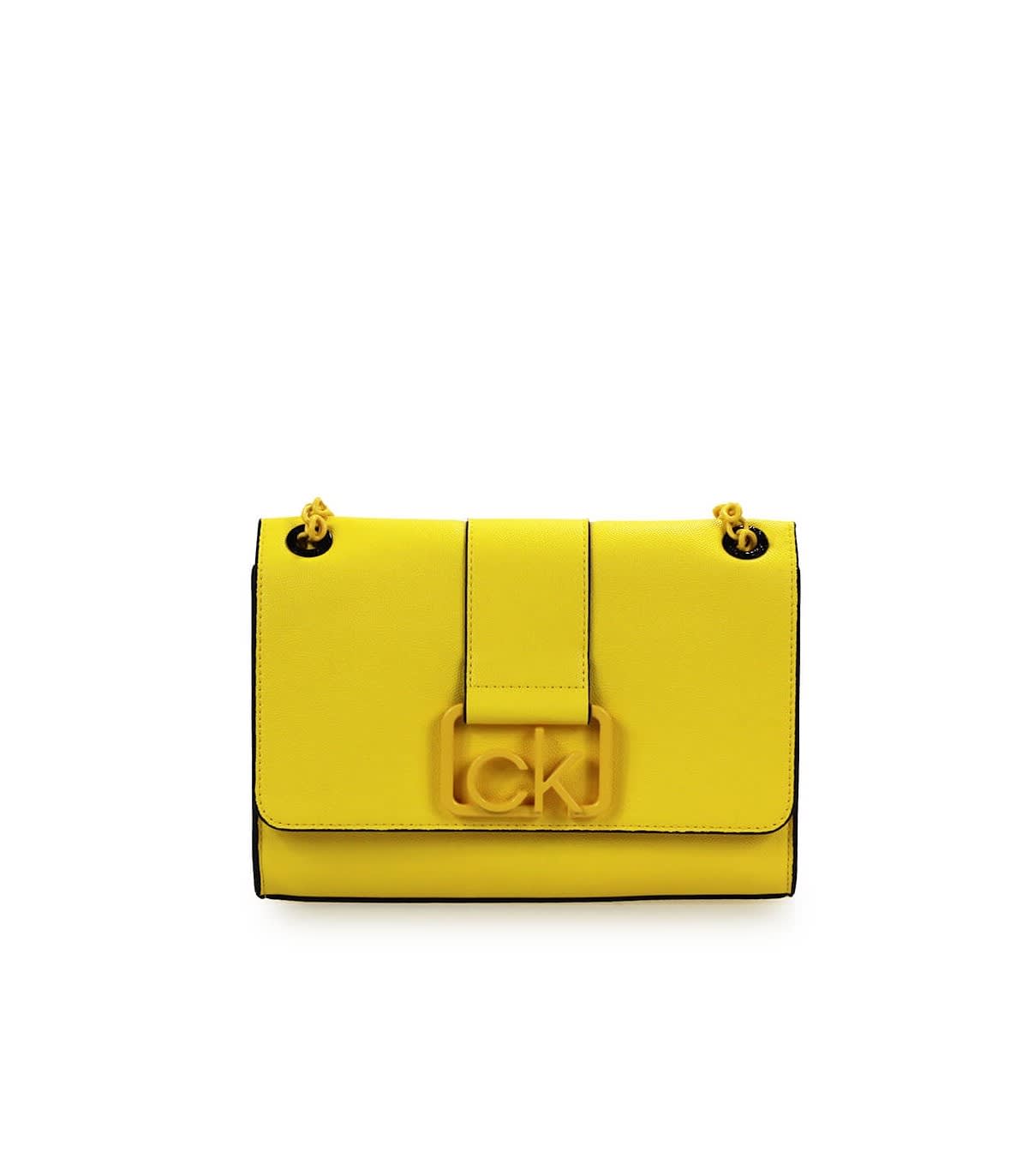 calvin klein purse yellow