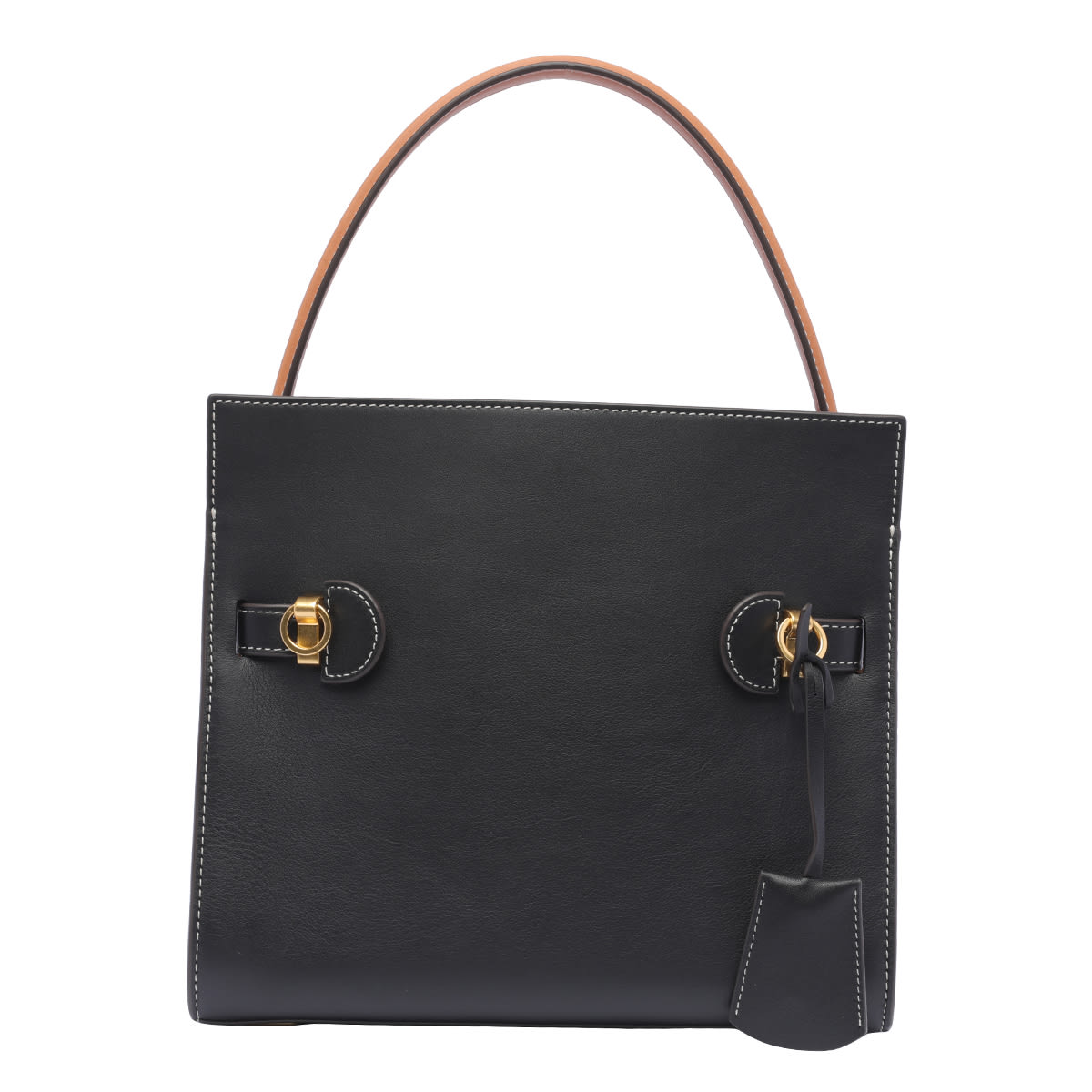 Shop Tory Burch Double Lee Radzwill Small Bag In Black