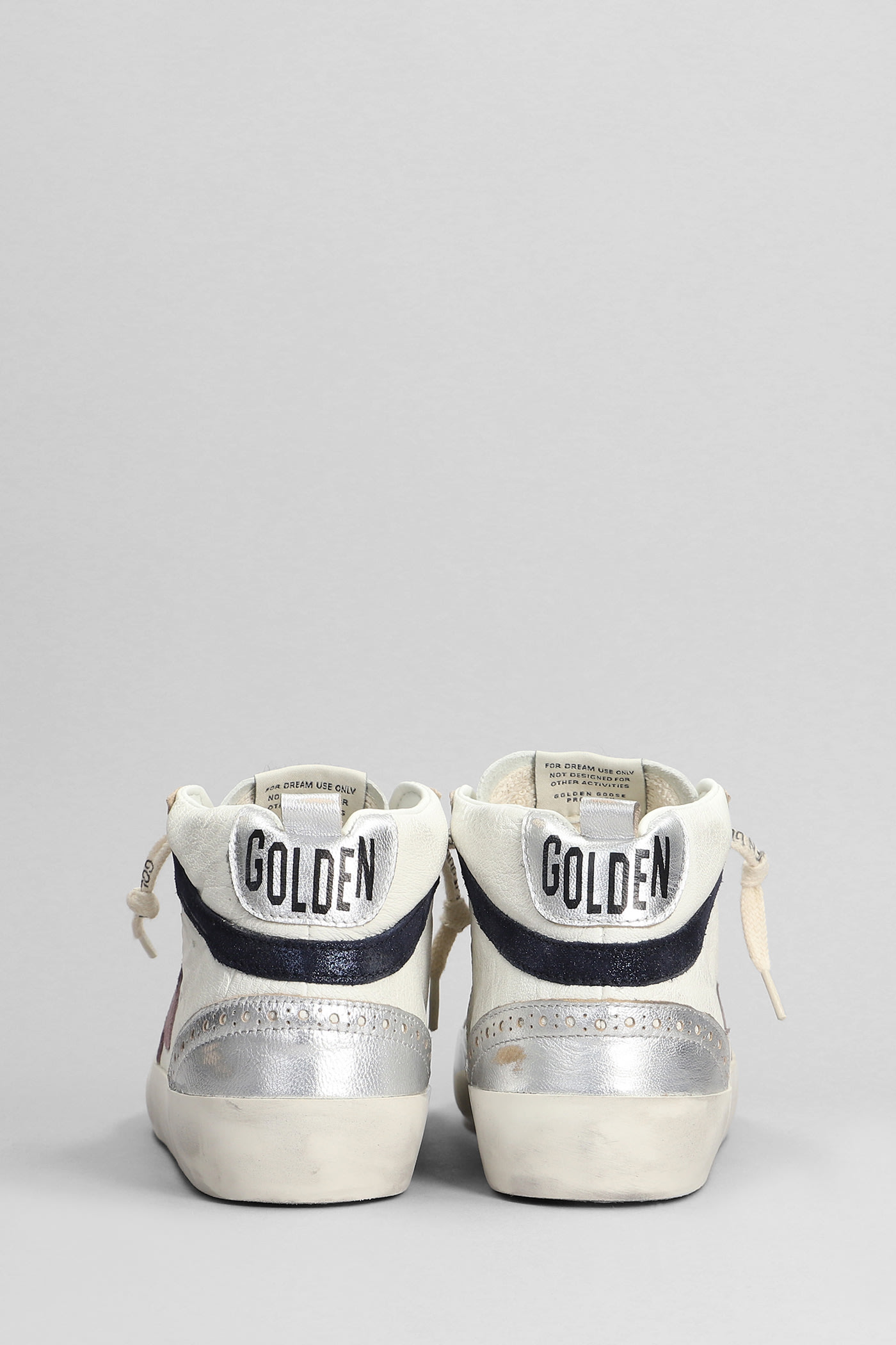 Shop Golden Goose Mid Star Sneakers In White Leather