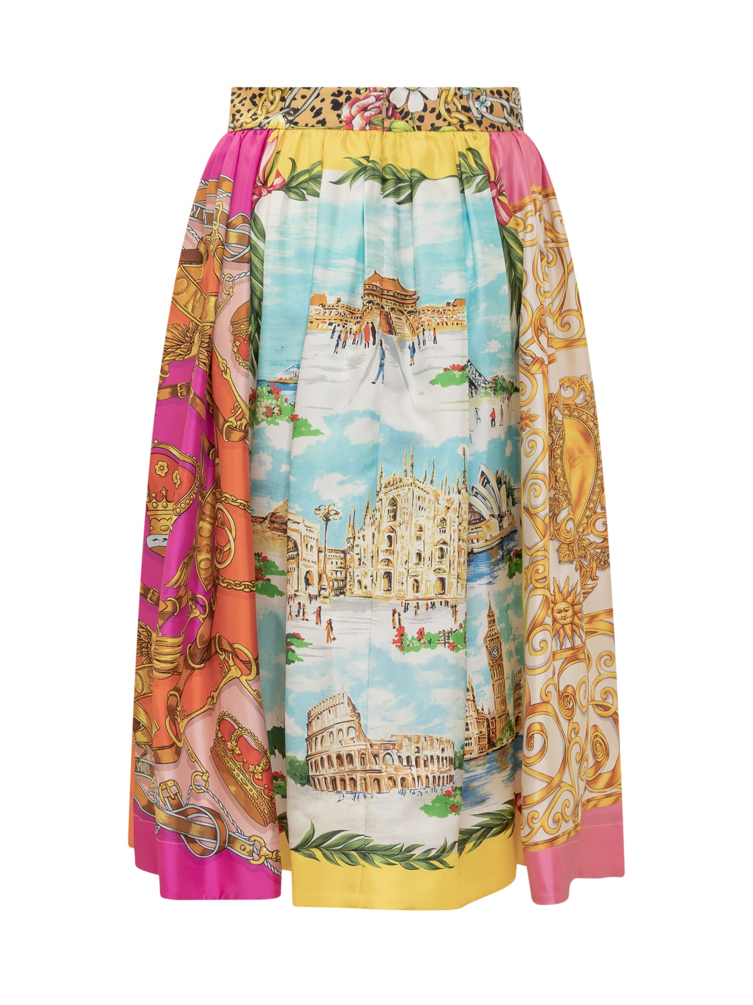 Shop Moschino Foulard Skirt In Fantasia Variante Unica