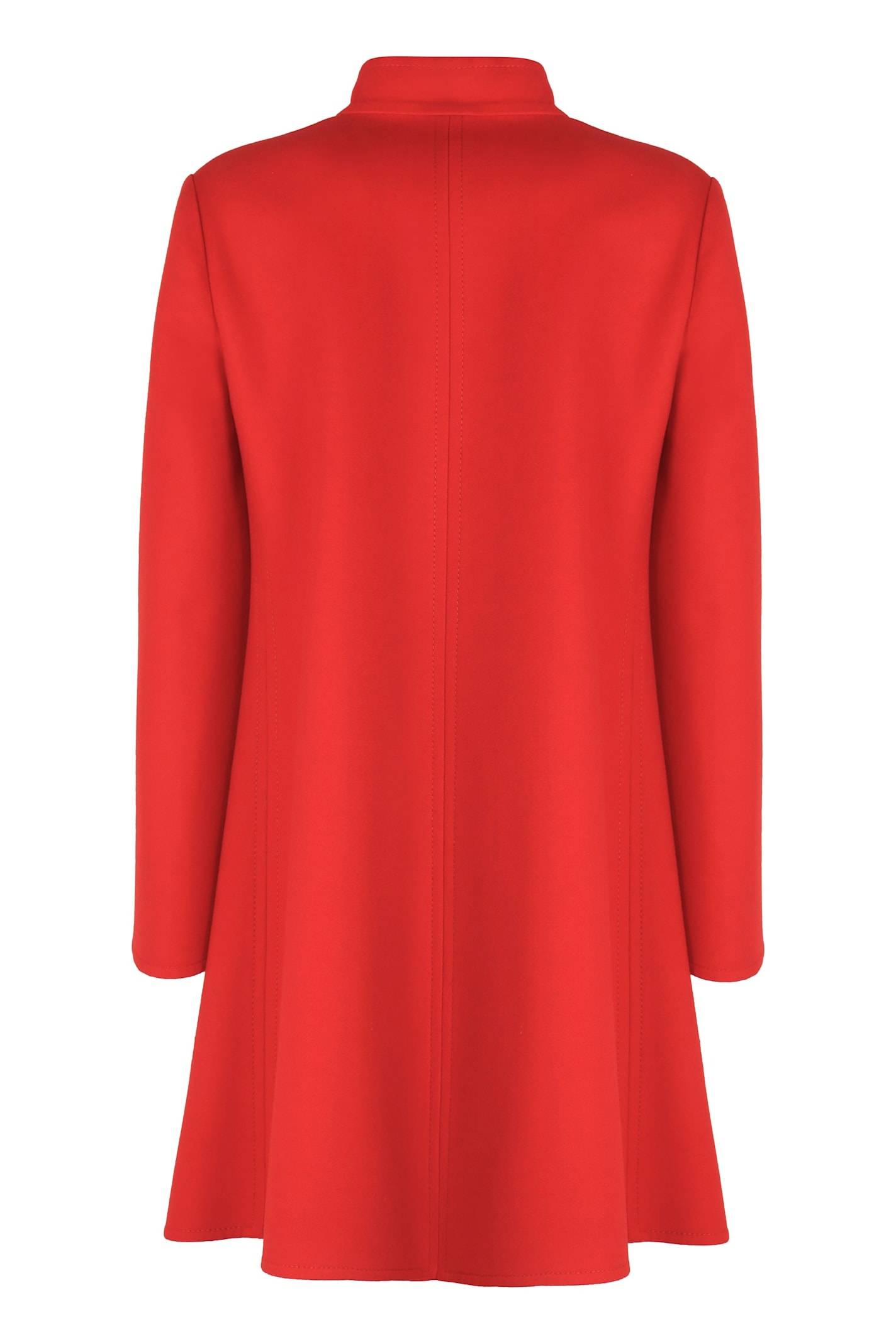 Valentino Womens Paris Embellished Regular-fit Wool And Cashmere Wool Coat In Red