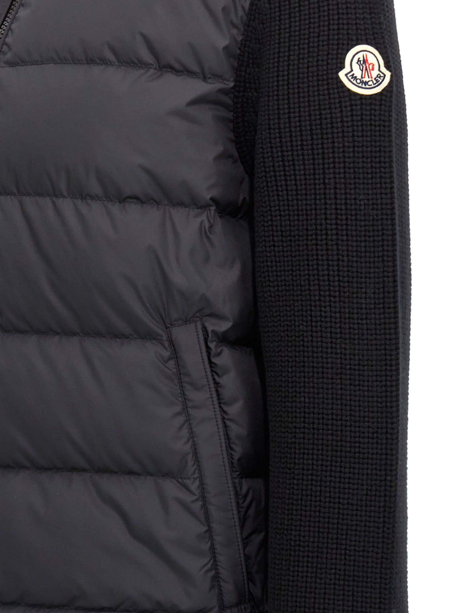 Shop Moncler Tricot Cardigan In Black